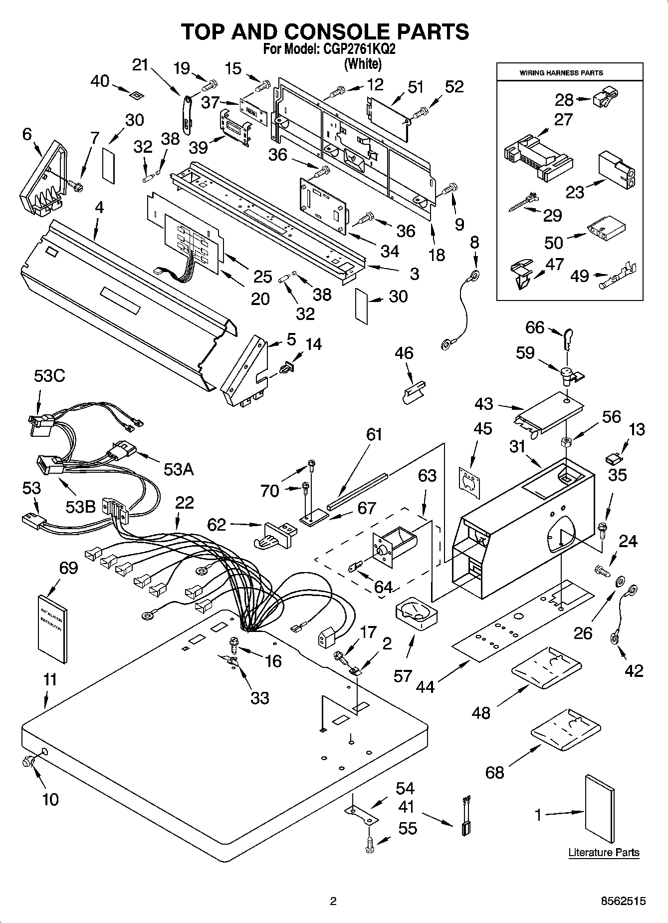 01 - TOP AND CONSOLE PARTS