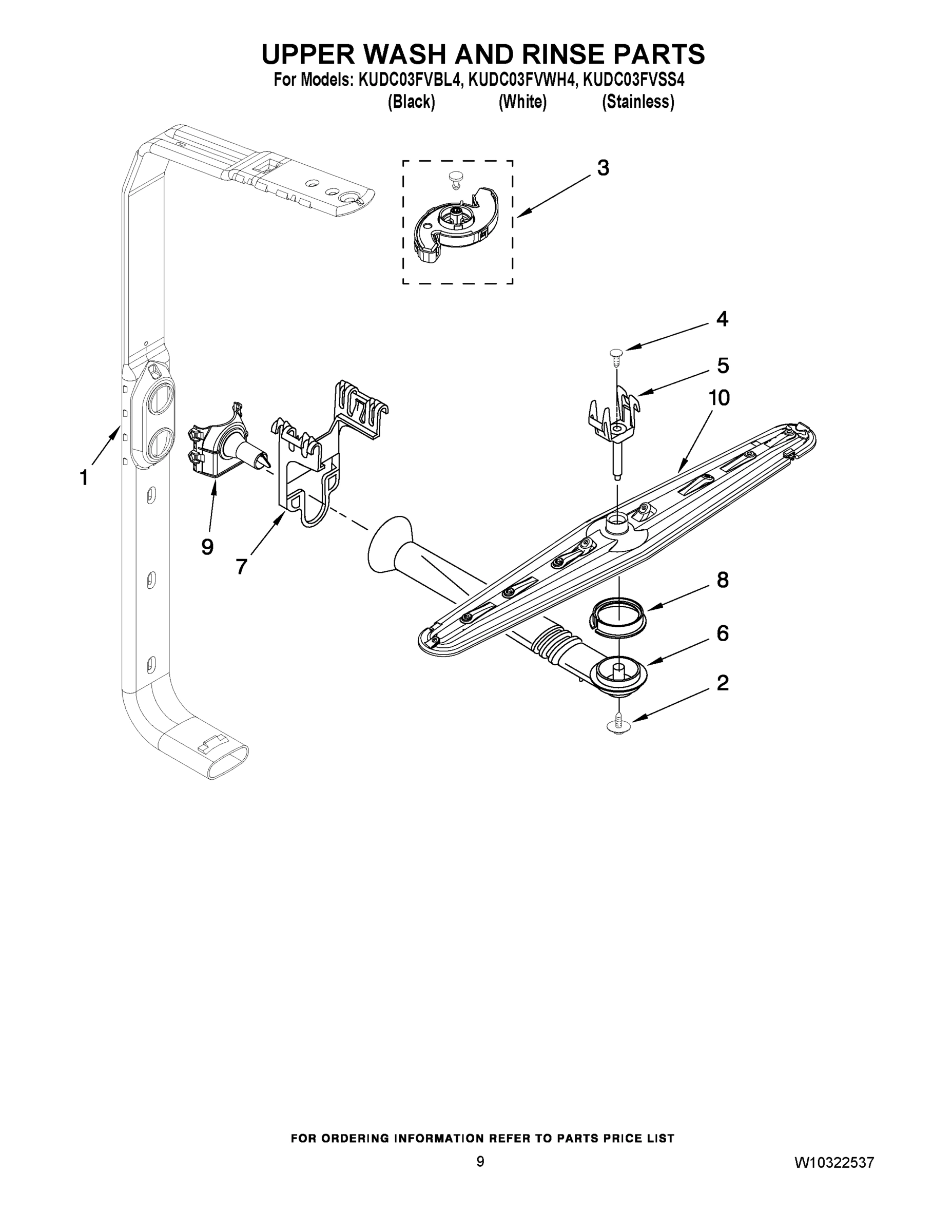 07 - UPPER WASH AND RINSE PARTS
