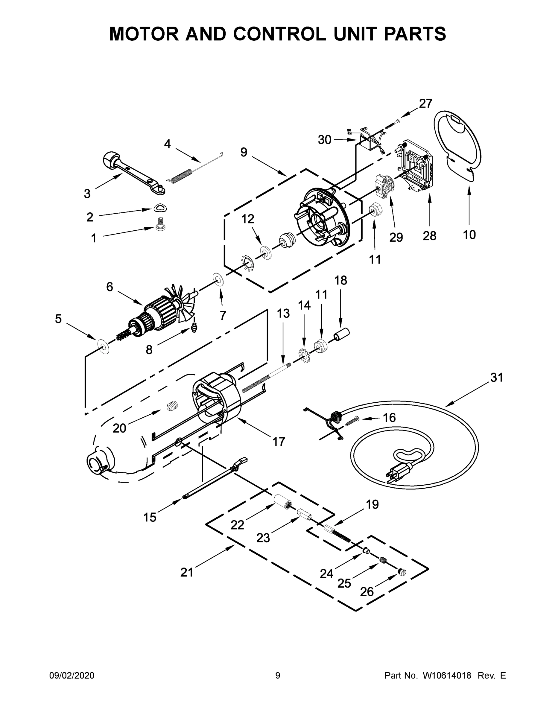 05 - MOTOR AND CONTROL UNIT PARTS