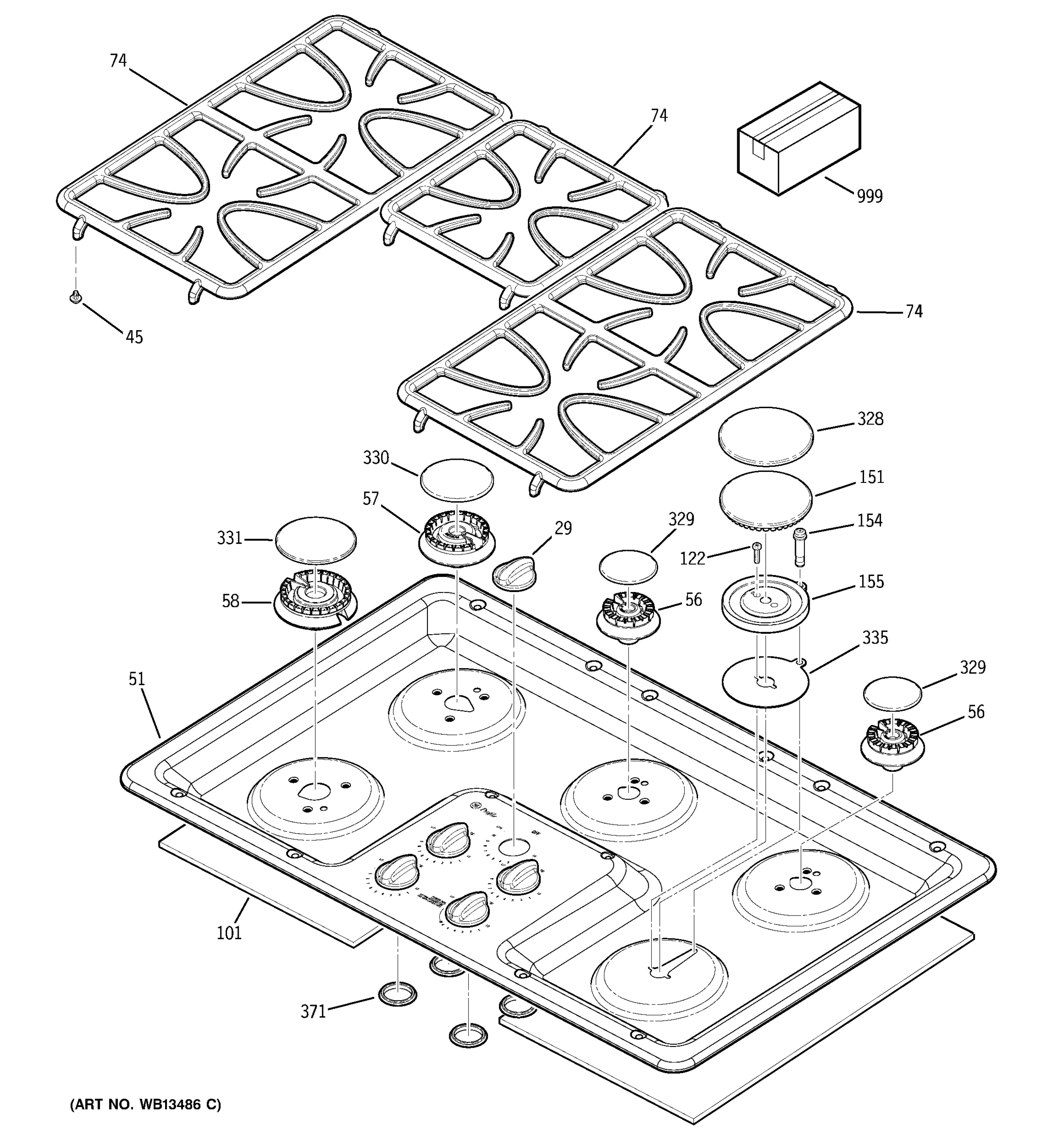 CONTROL PANEL & COOKTOP