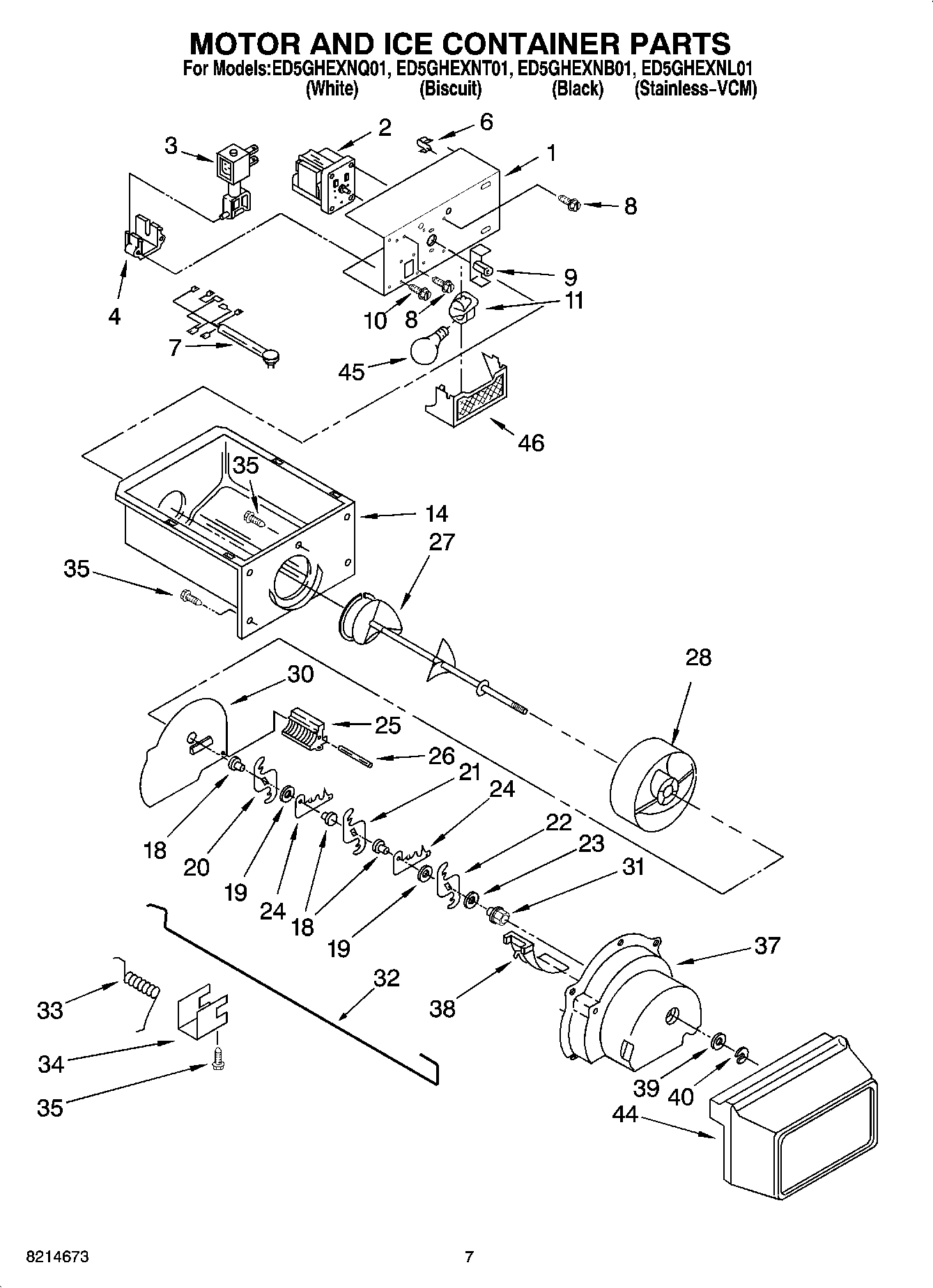05 - MOTOR AND ICE CONTAINER PARTS