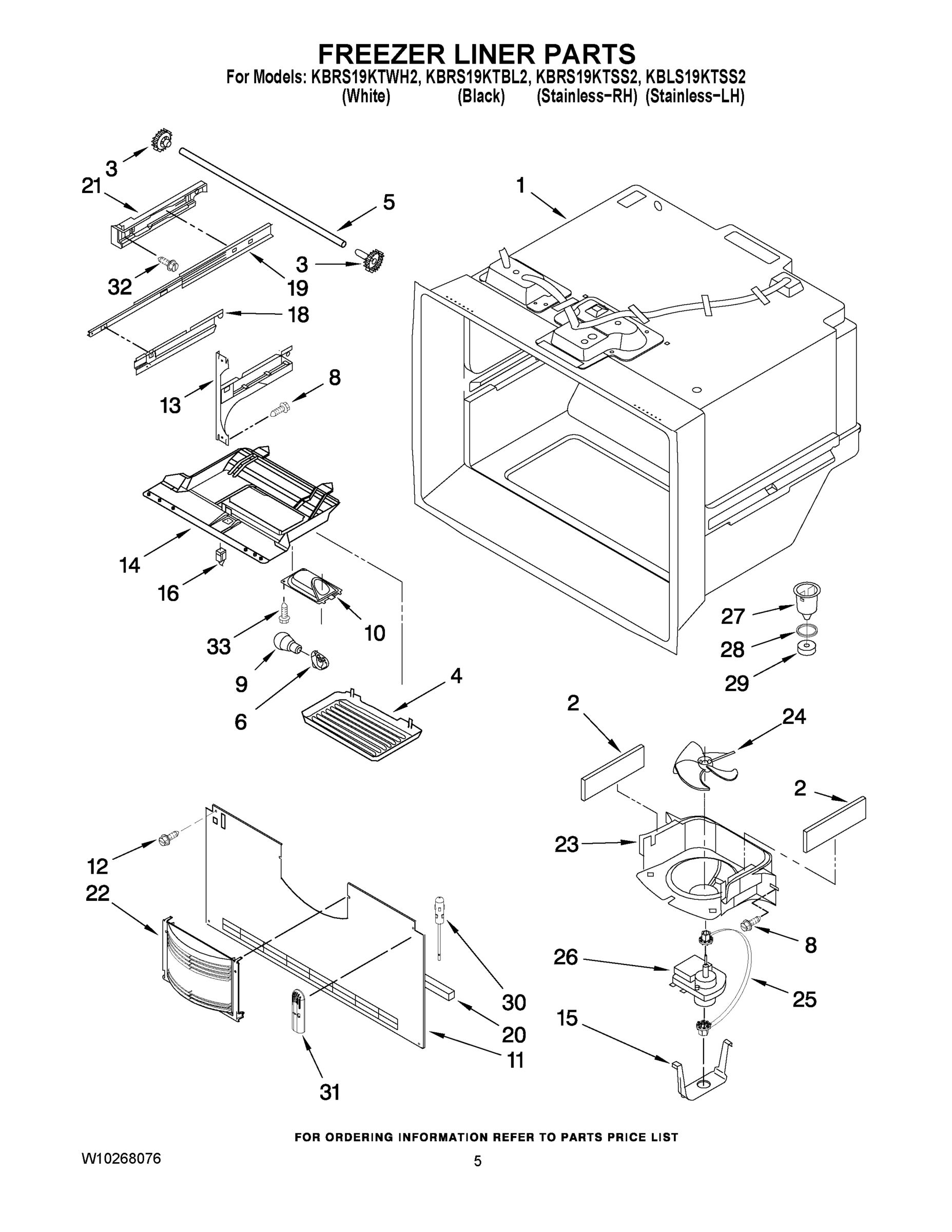 03 - FREEZER LINER PARTS