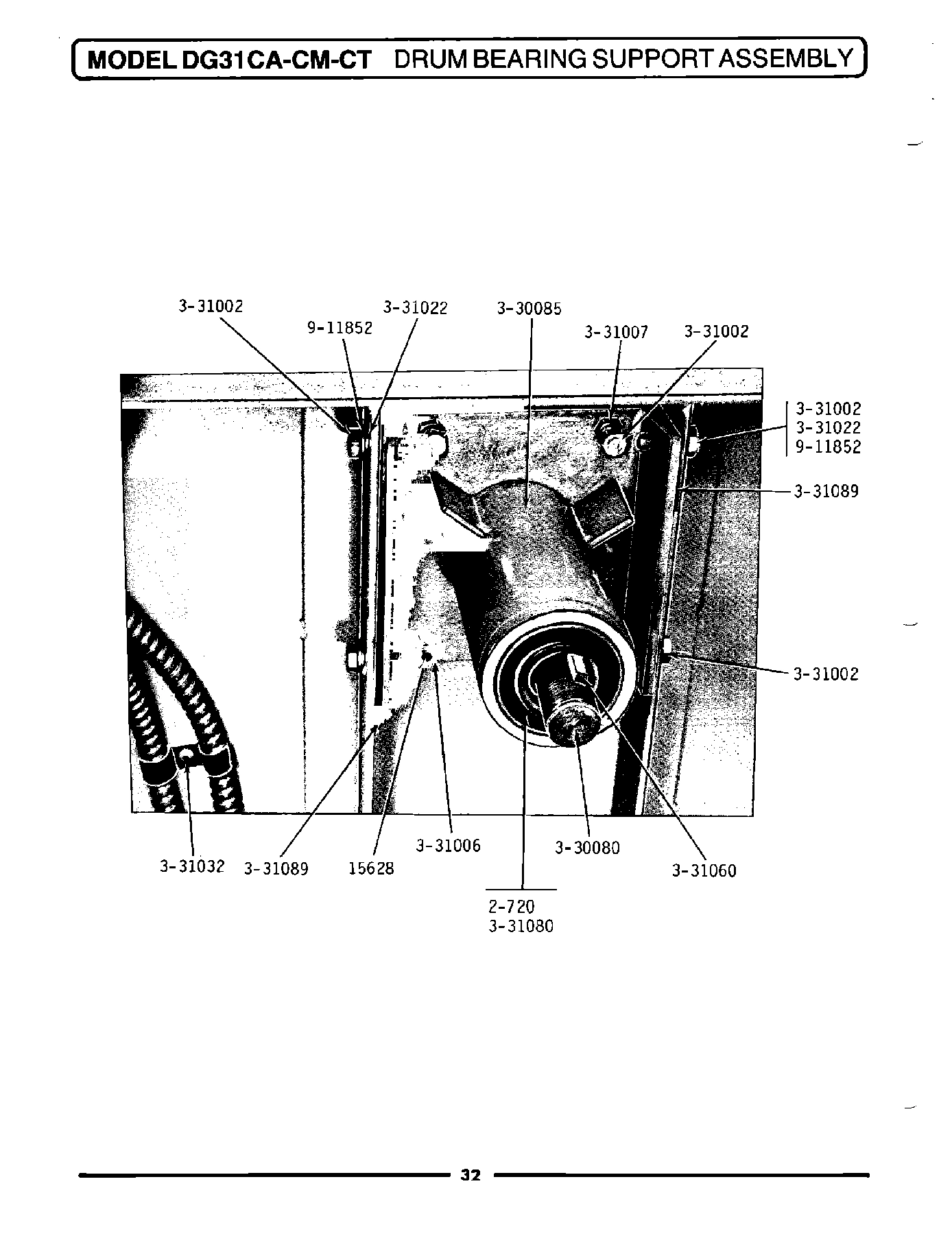 13 - DRUM BEARING SUPPORT ASSEMBLY
