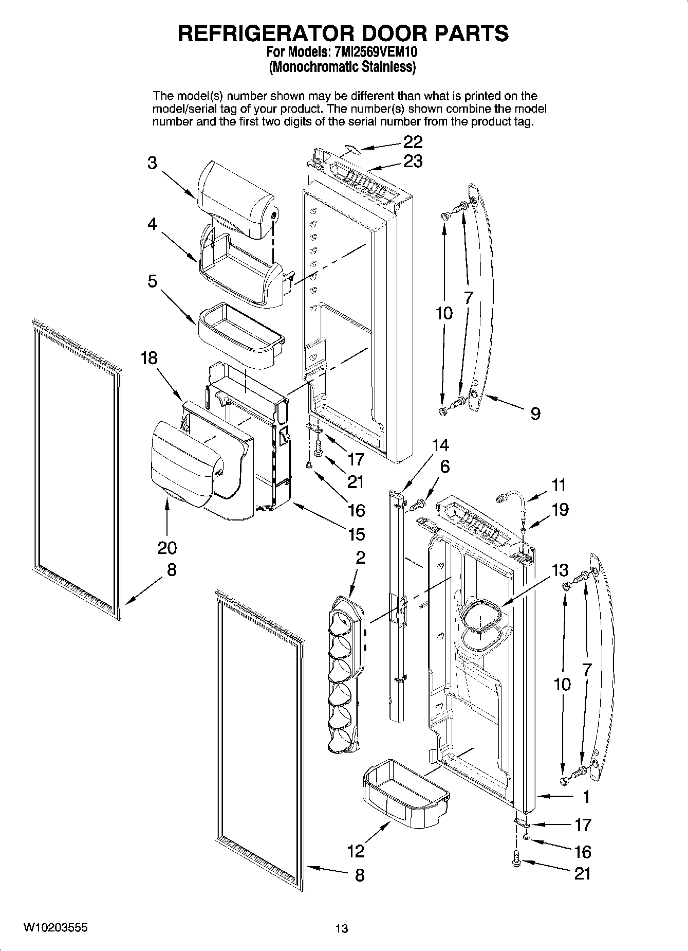 07 - REFRIGERATOR DOOR PARTS