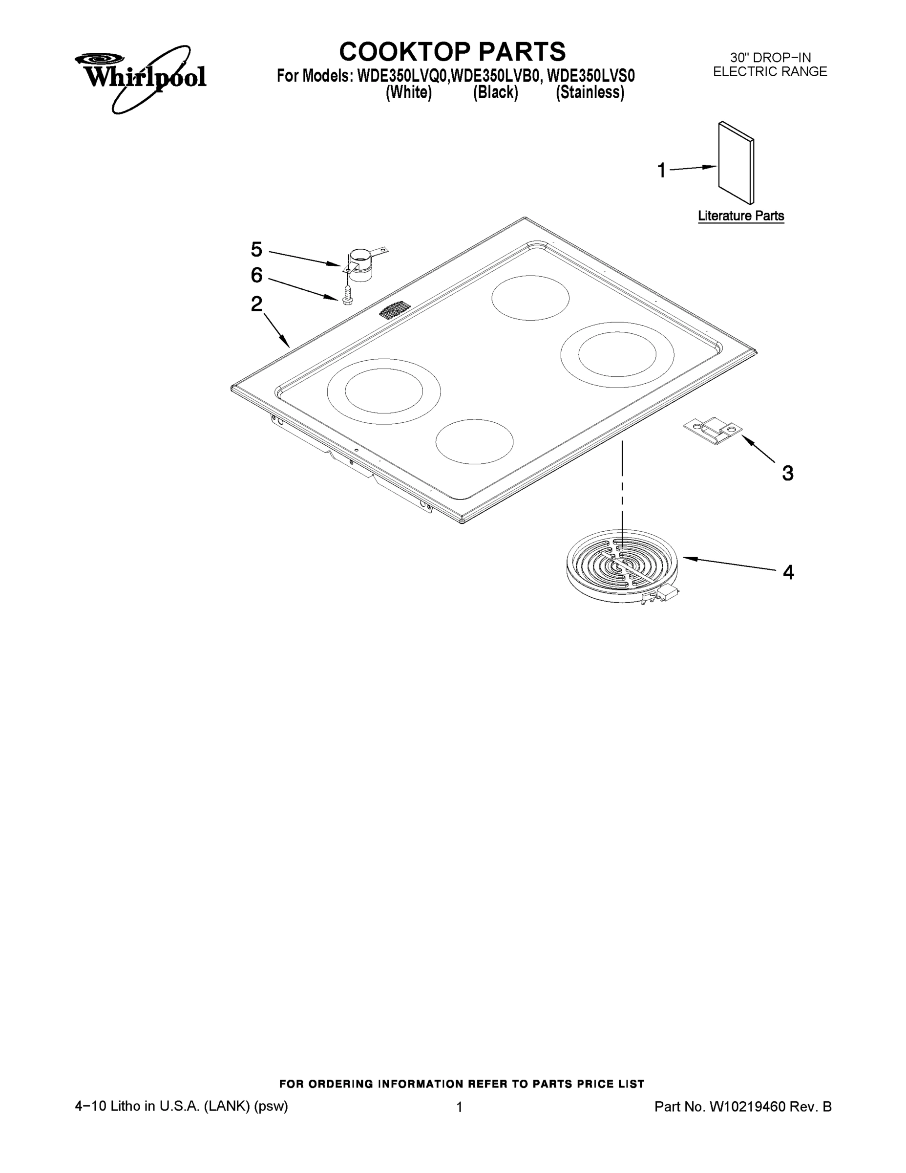01 - COOKTOP PARTS