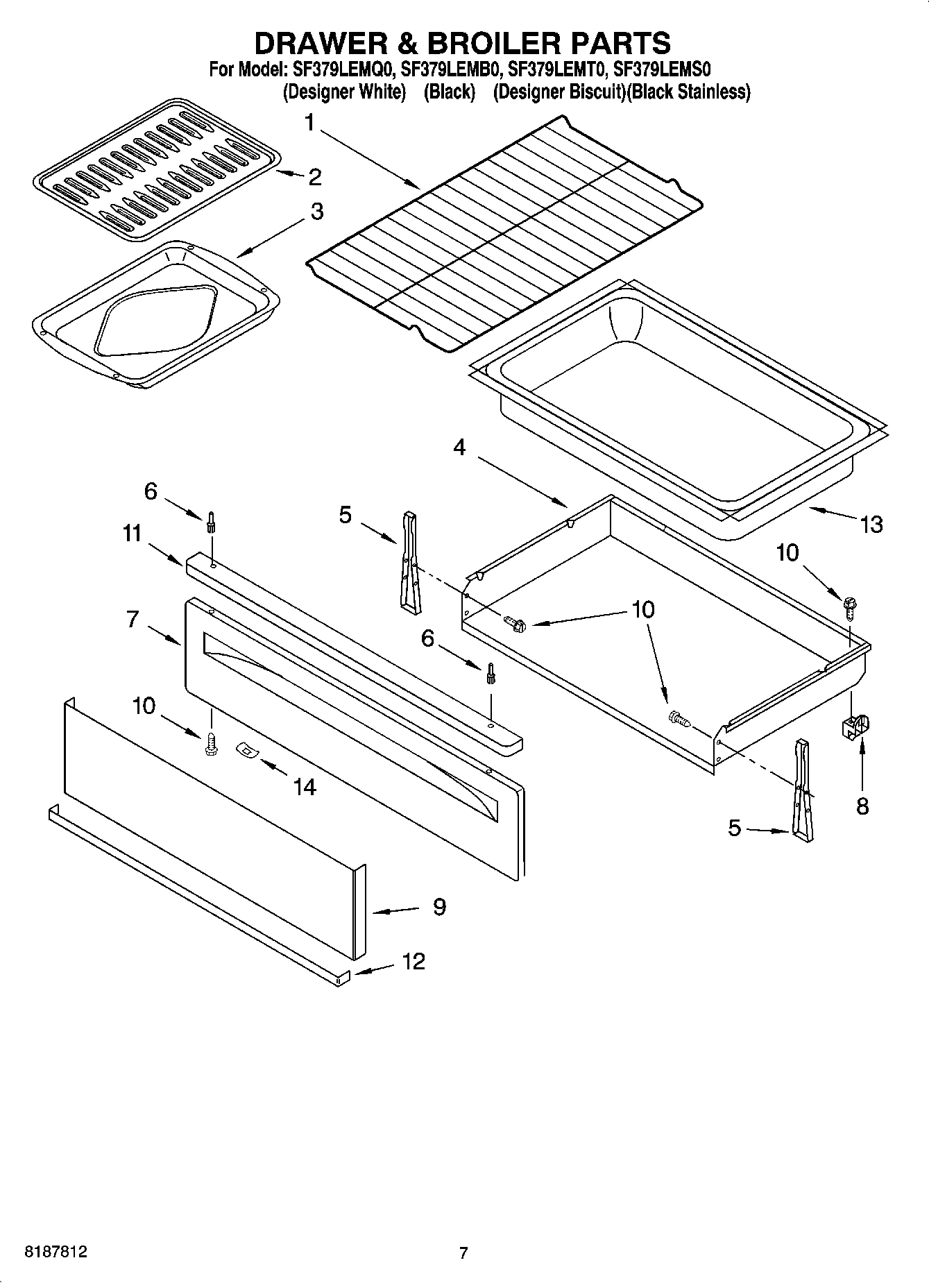 05 - DRAWER & BROILER PARTS