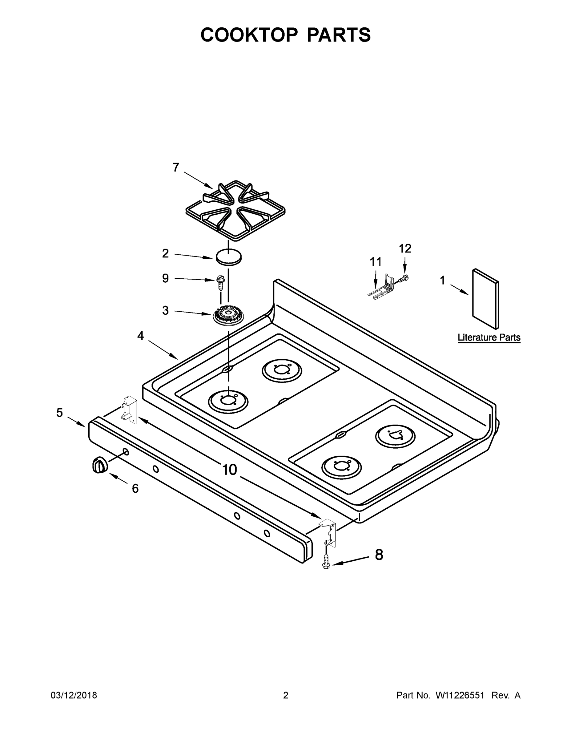 02 - COOKTOP PARTS