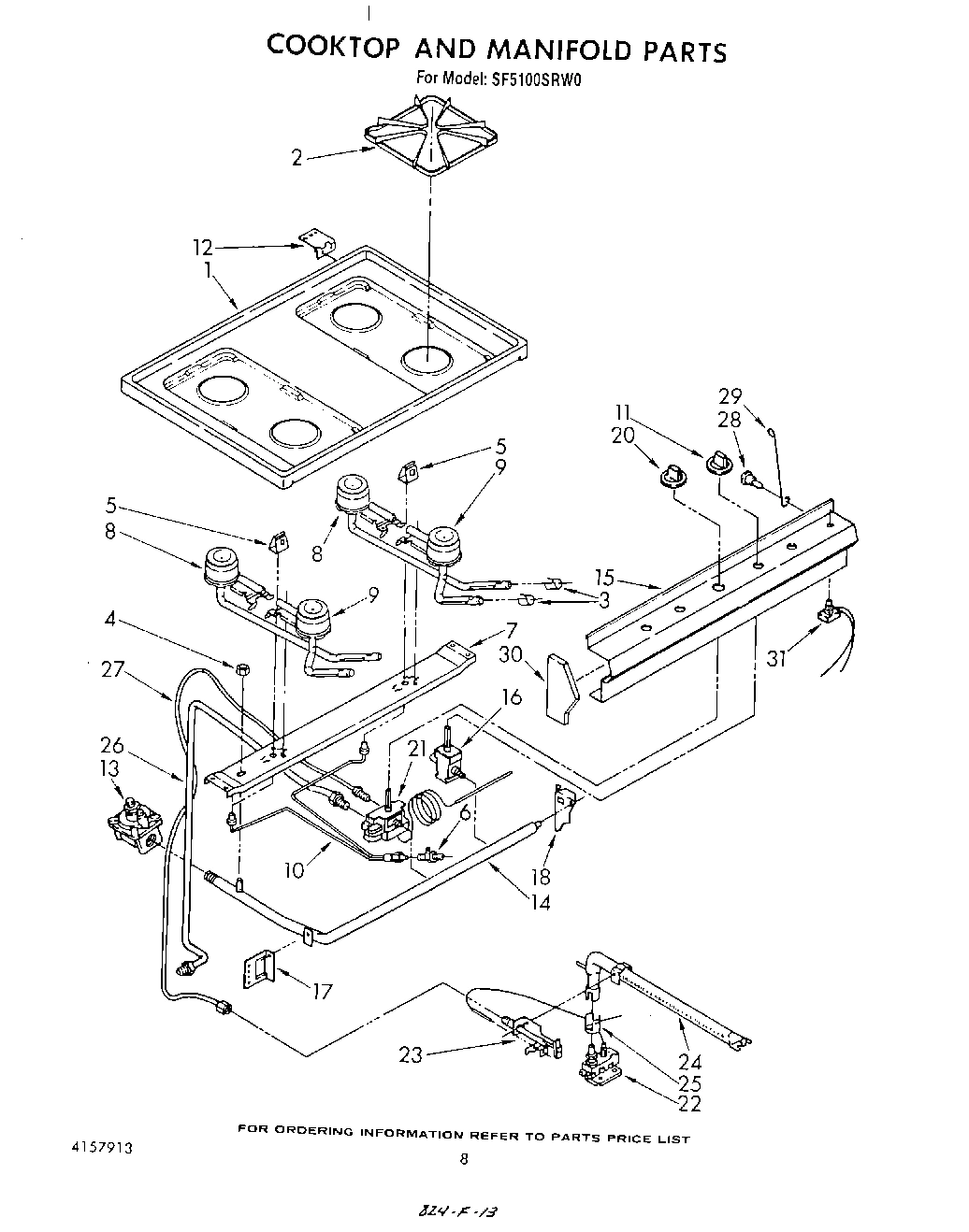 07 - COOKTOP AND MANIFOLD , LIT/OPTIONAL