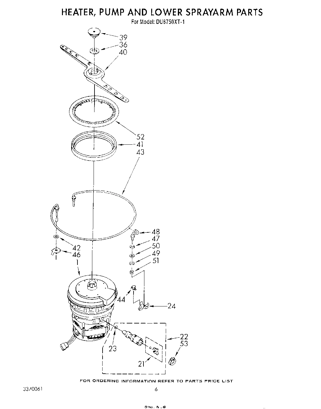04 - HEATER, PUMP AND LOWER SPRAY ARM
