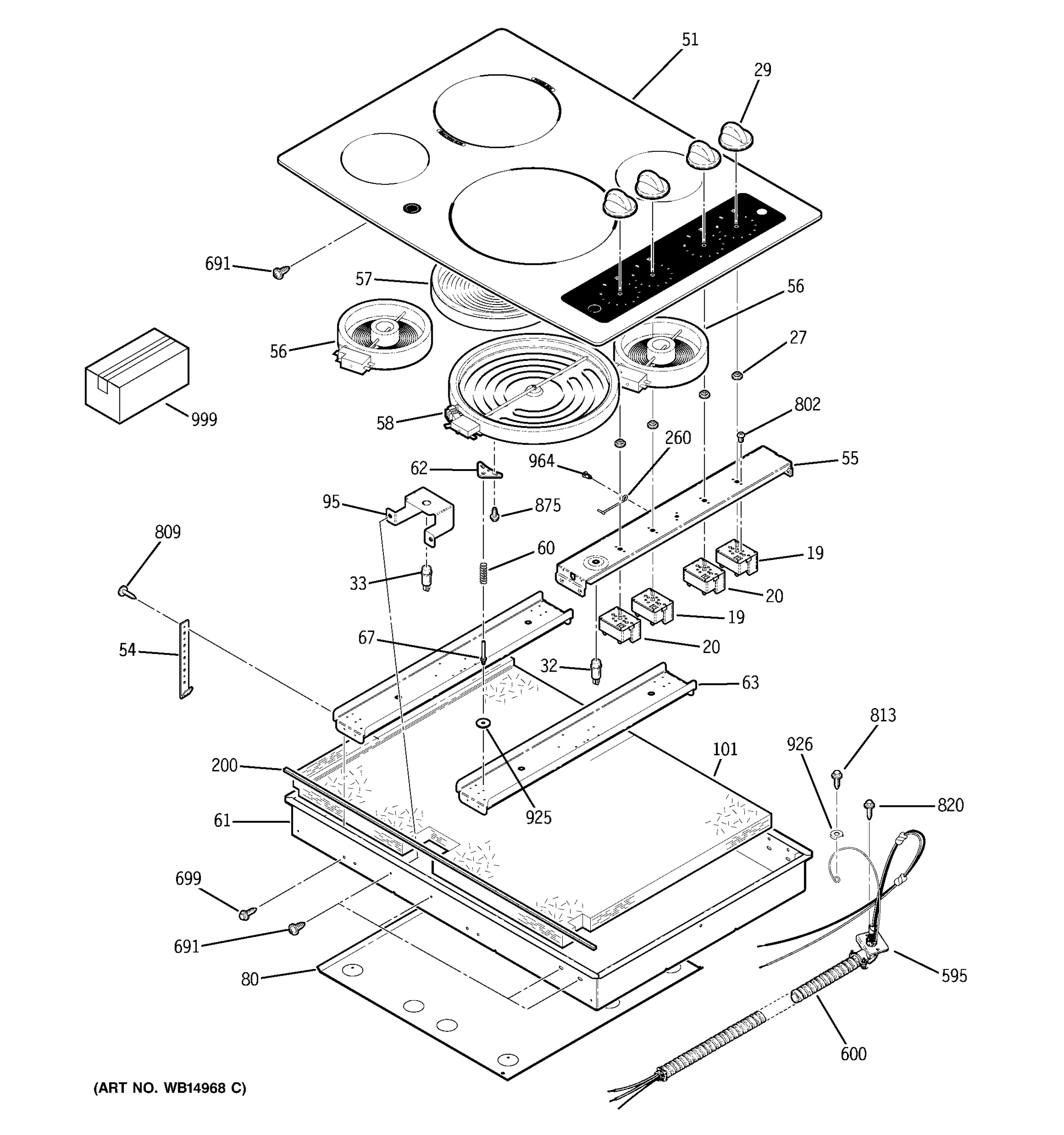CONTROL PANEL & COOKTOP