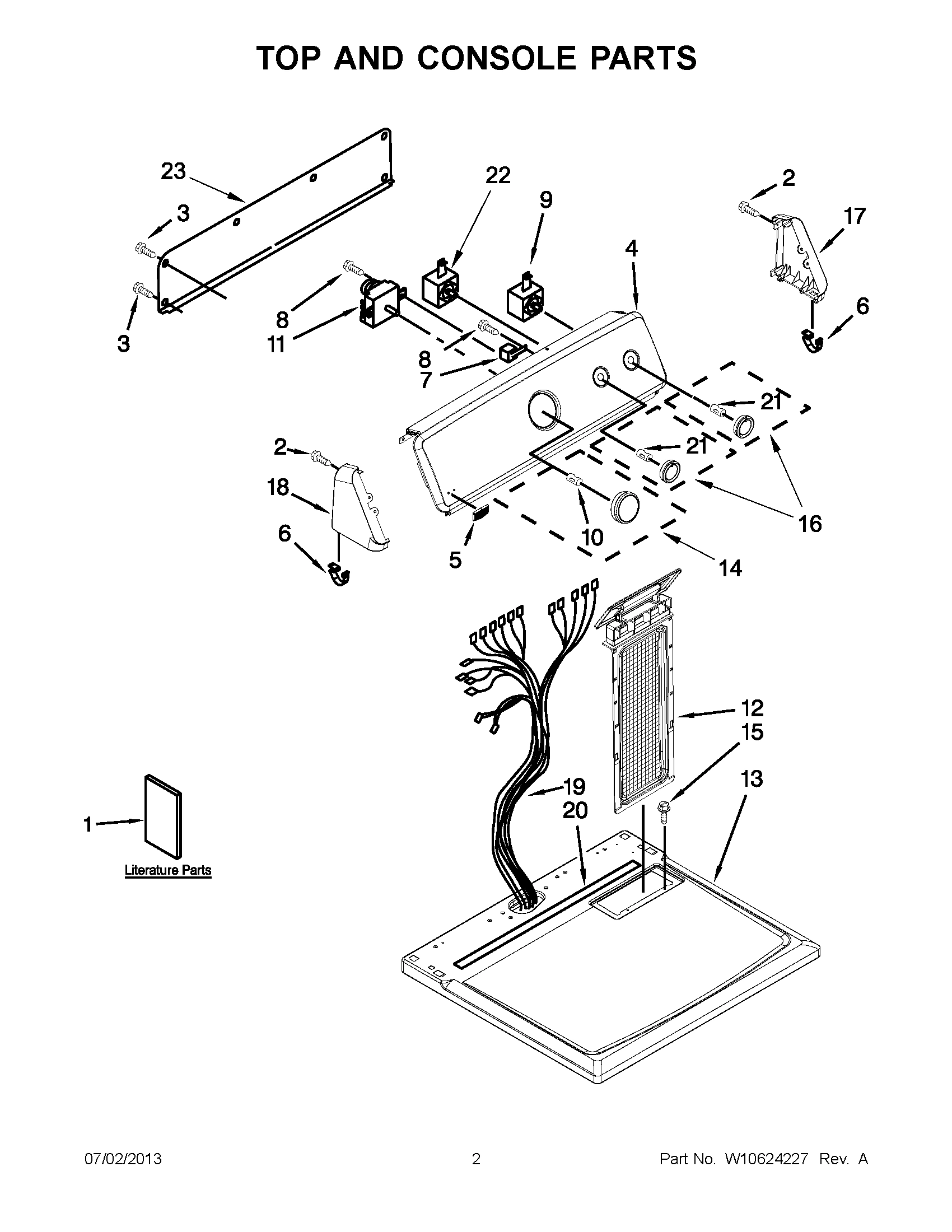 01 - TOP AND CONSOLE PARTS