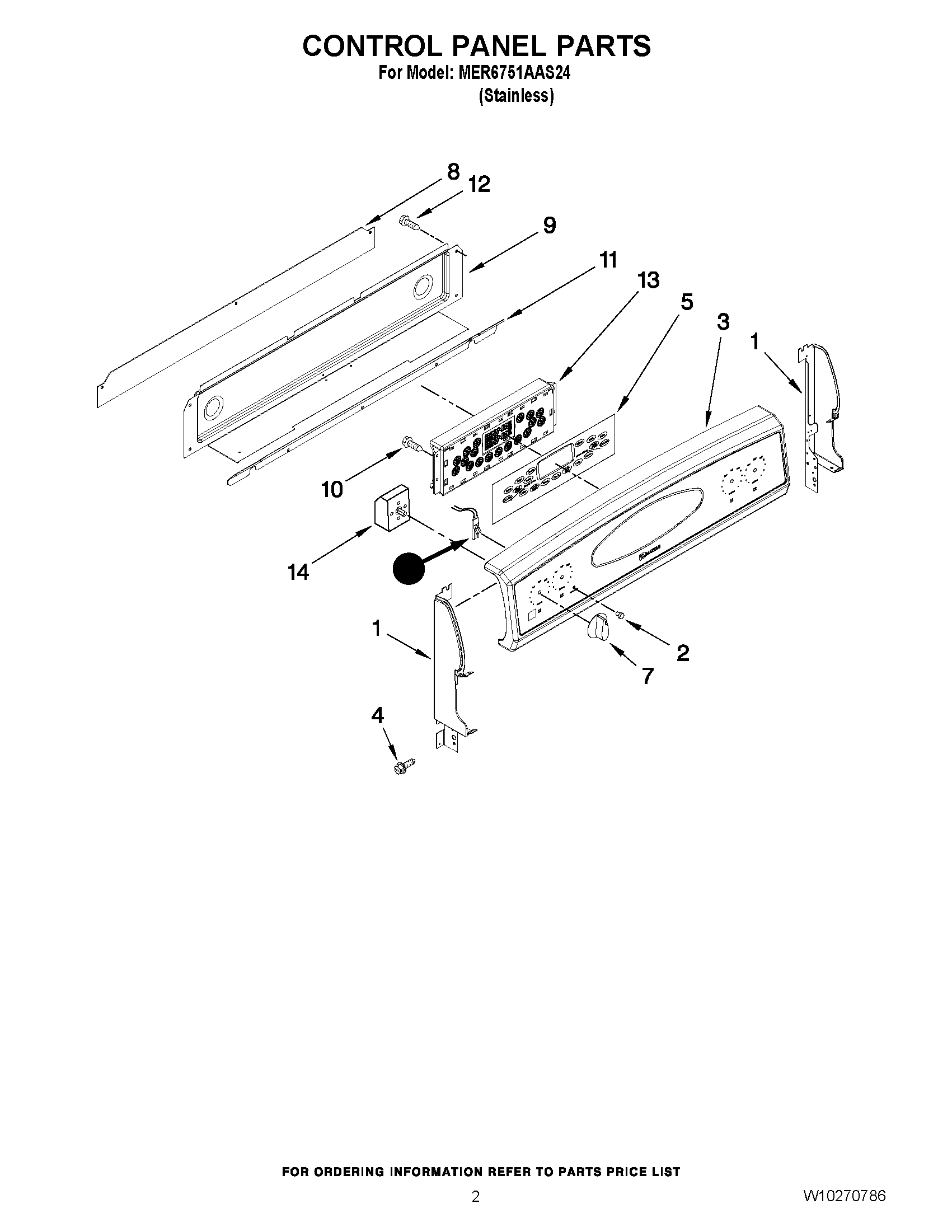 02 - CONTROL PANEL PARTS