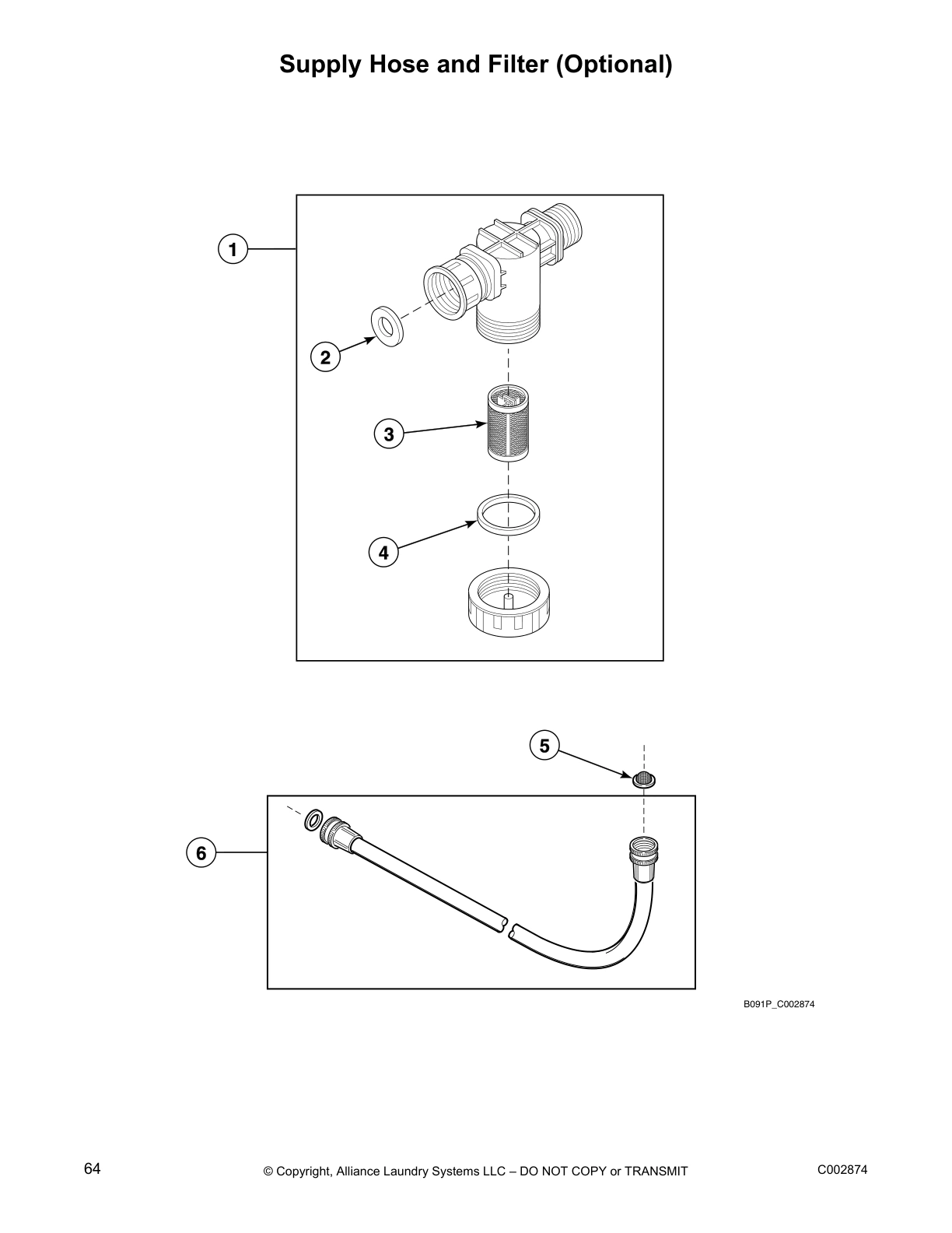 Supply Hose and Filter (Optional)