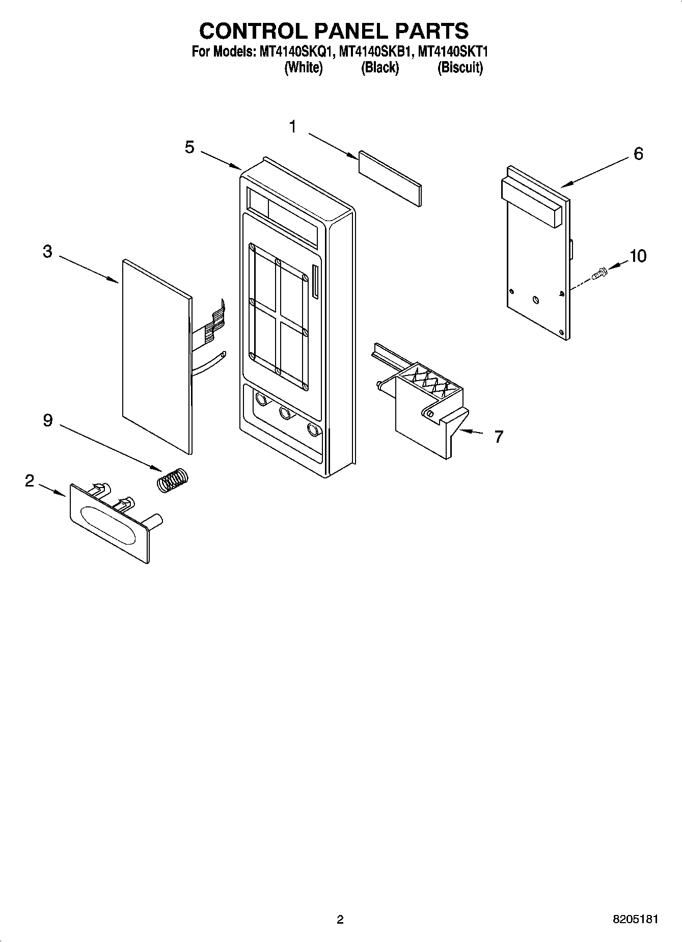 02 - CONTROL PANEL PARTS