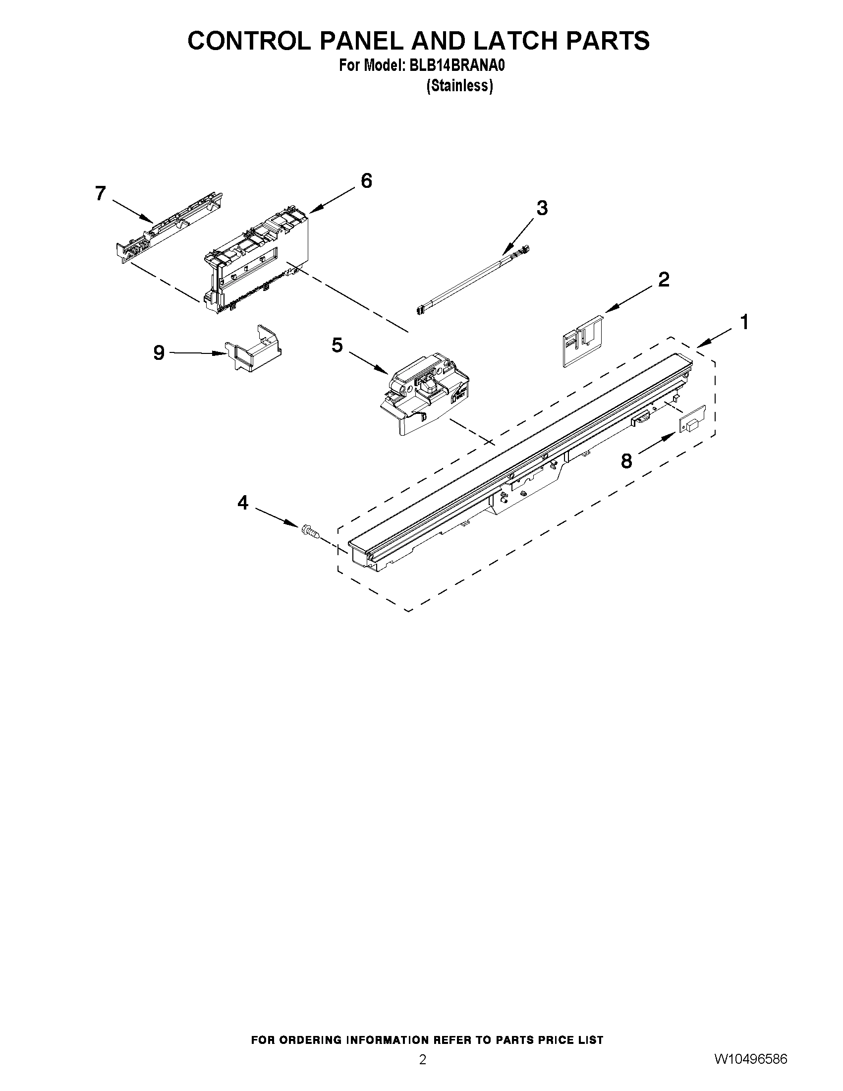 02 - CONTROL PANEL AND LATCH PARTS