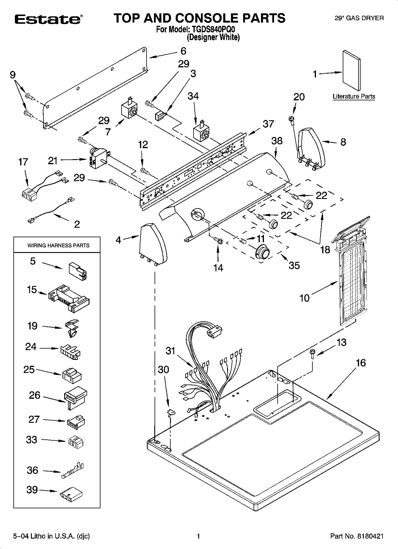 01 - TOP AND CONSOLE PARTS