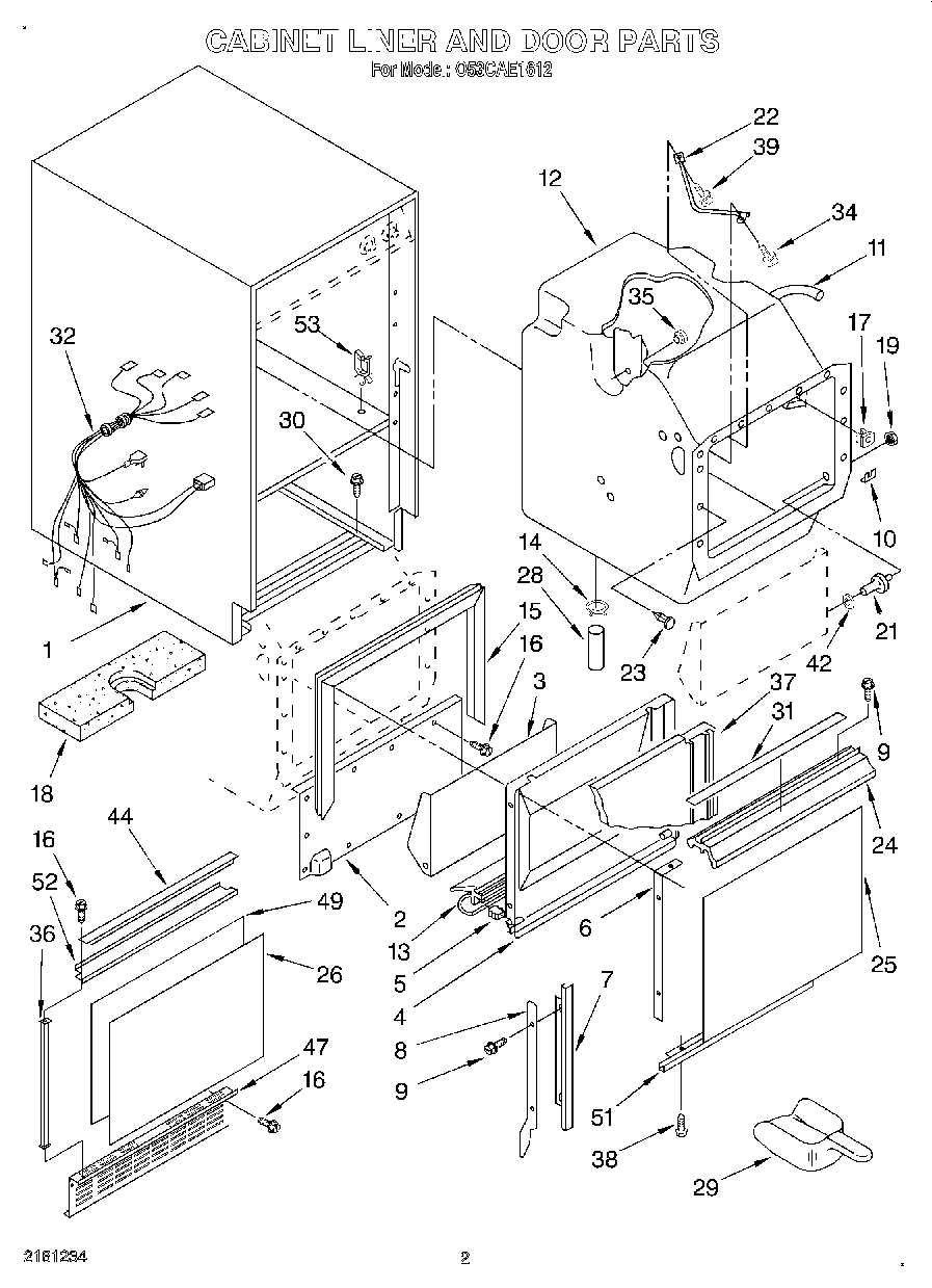 02 - CABINET LINER AND DOOR, LITERATURE