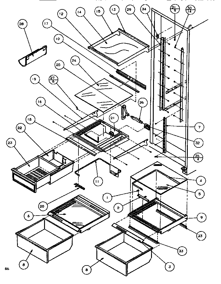 16 - SHELVING & DRAWERS (REF)