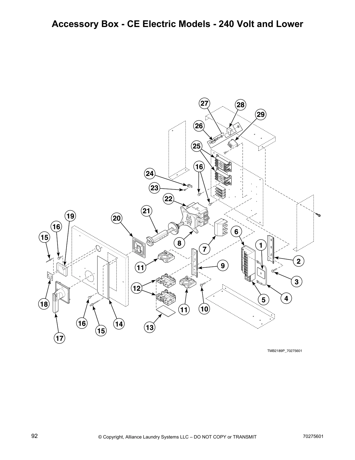 Accessory Box - CE Electric Models - 240 Volt and Lower