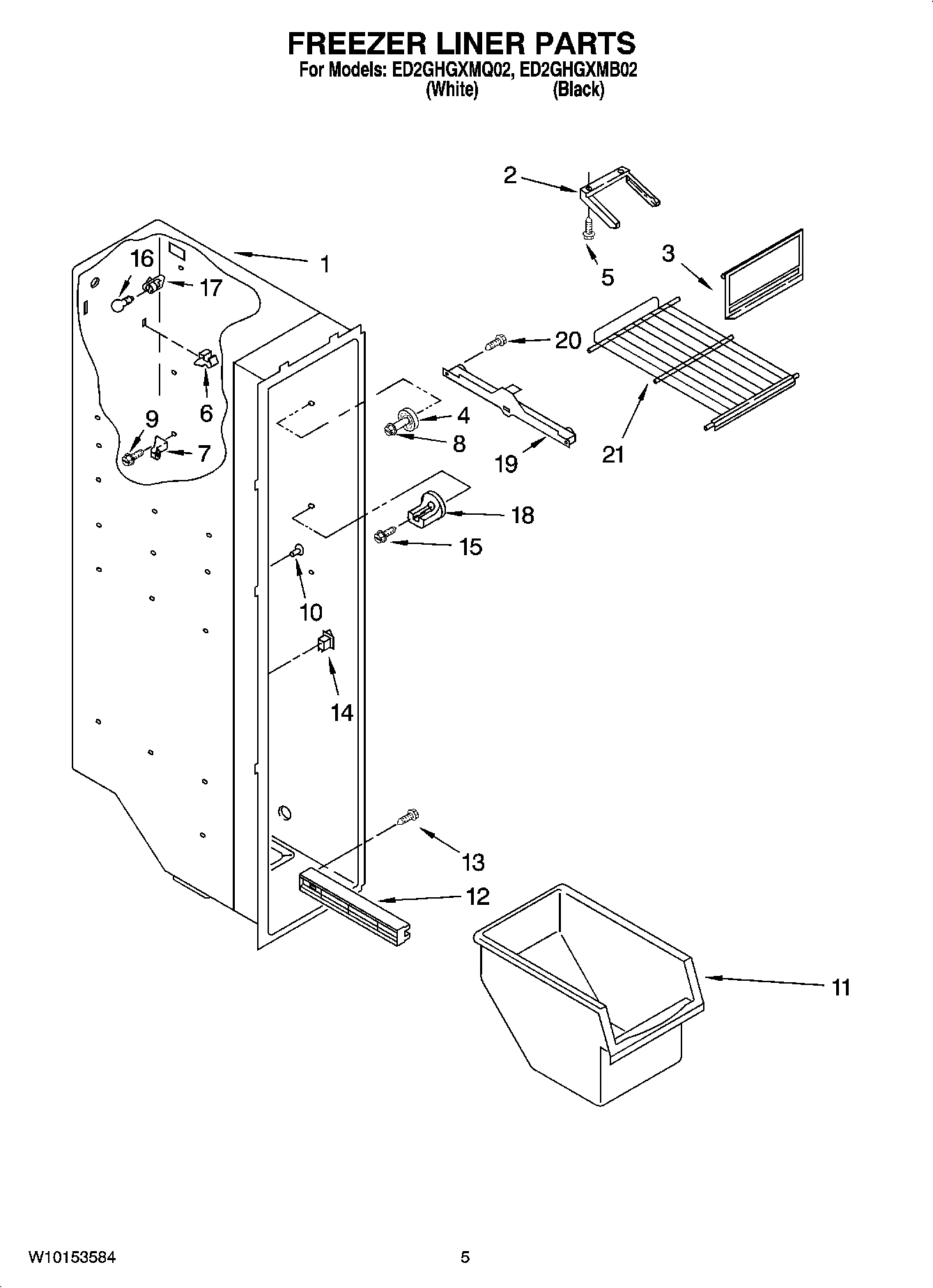 04 - FREEZER LINER PARTS