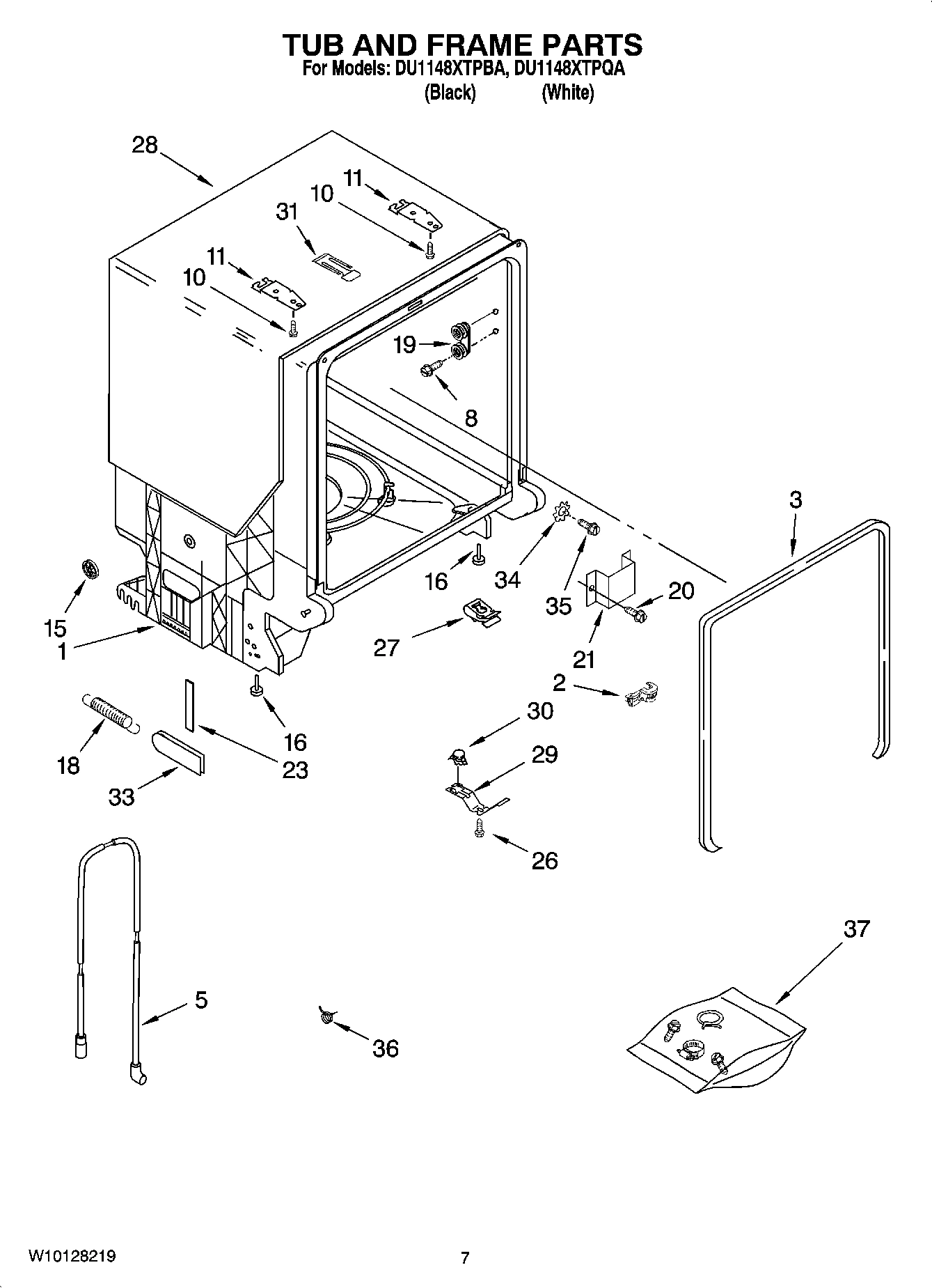 07 - TUB AND FRAME PARTS