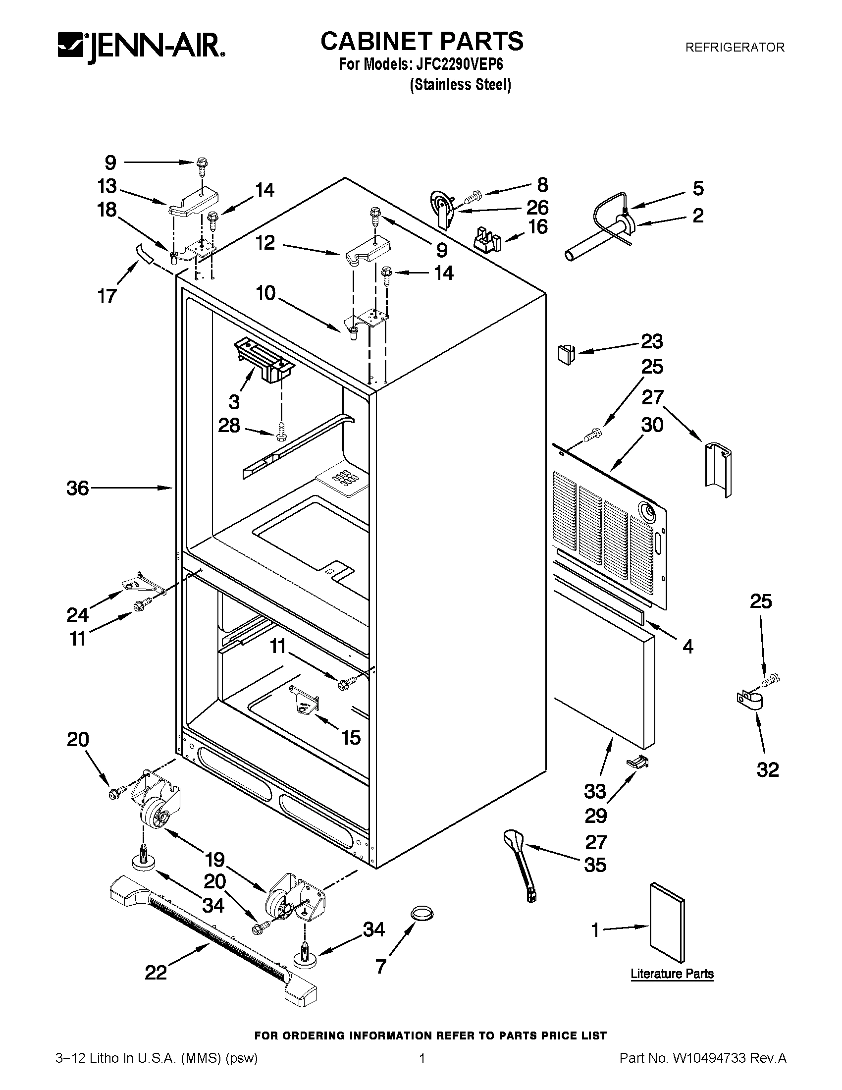 01 - CABINET PARTS