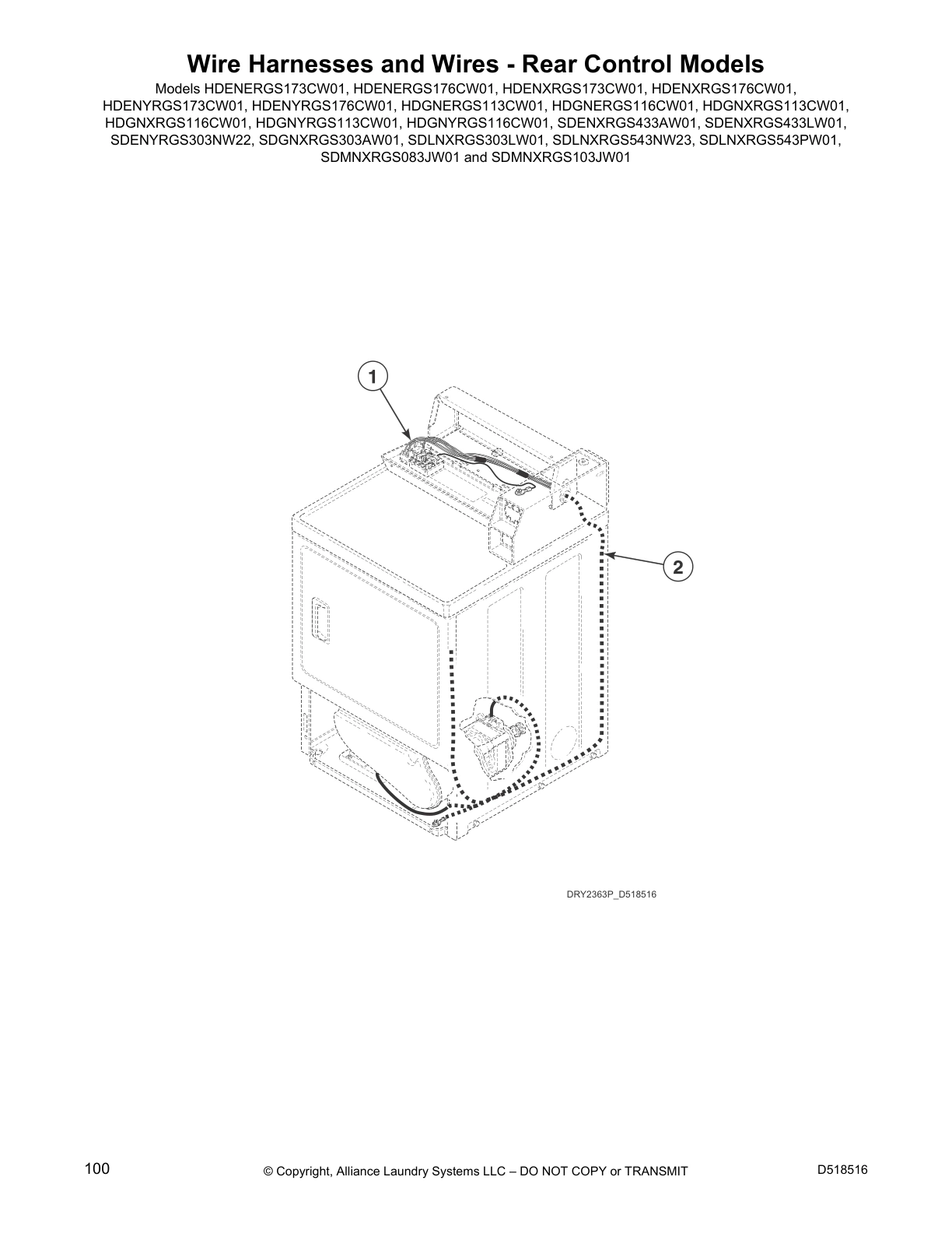 Wire Harnesses and Wires - Rear Control Models