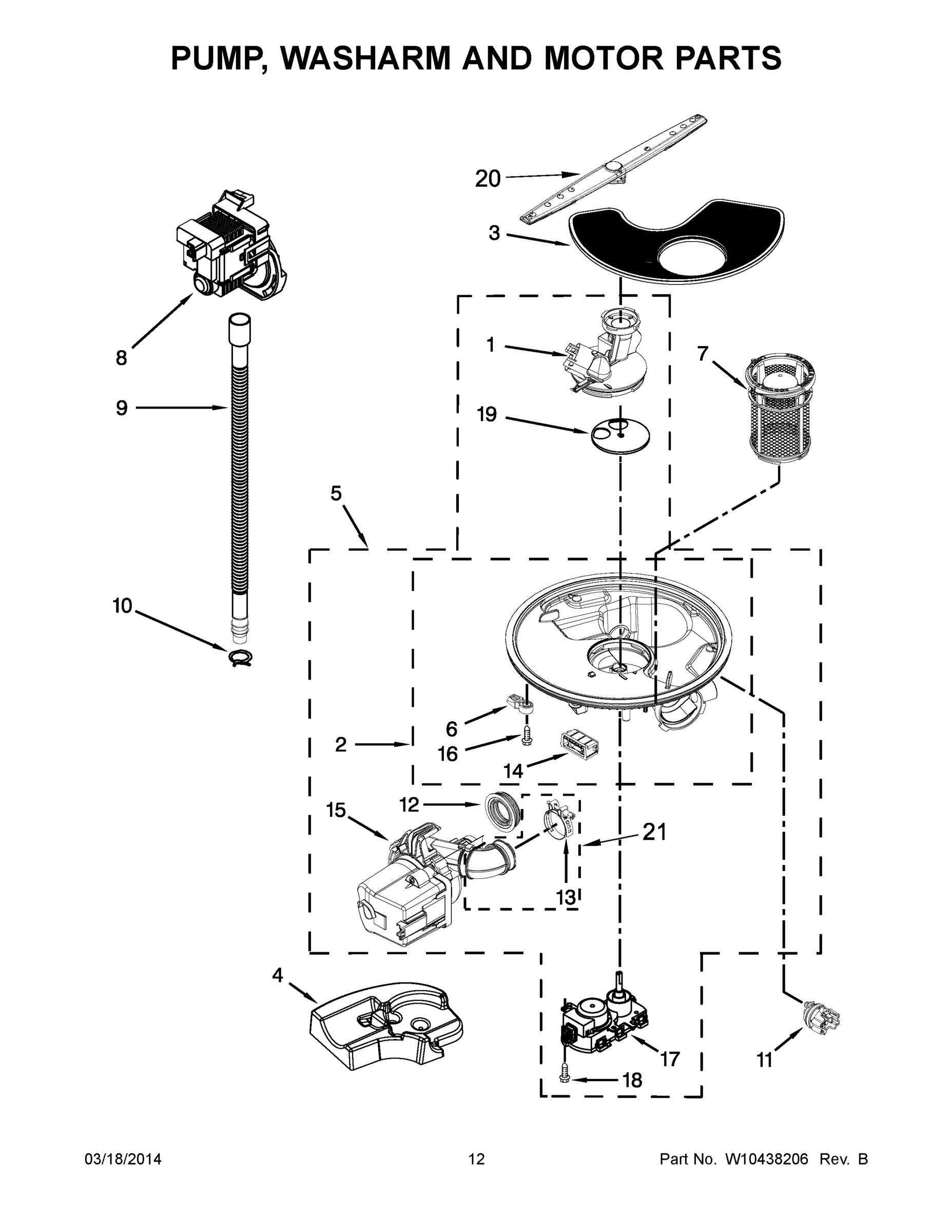 07 - PUMP, WASHARM AND MOTOR PARTS