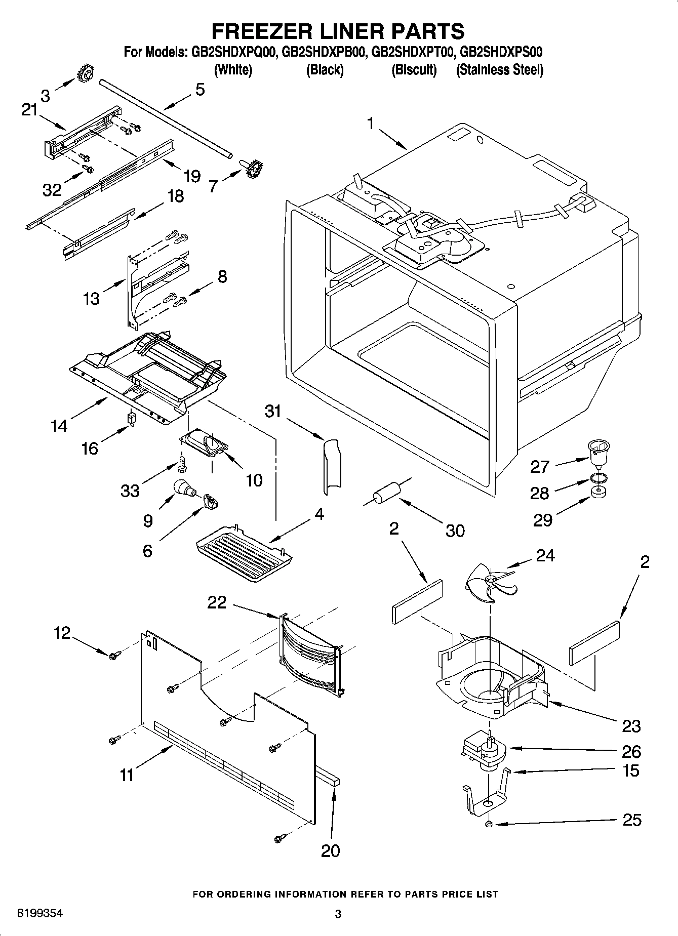 02 - FREEZER LINER PARTS