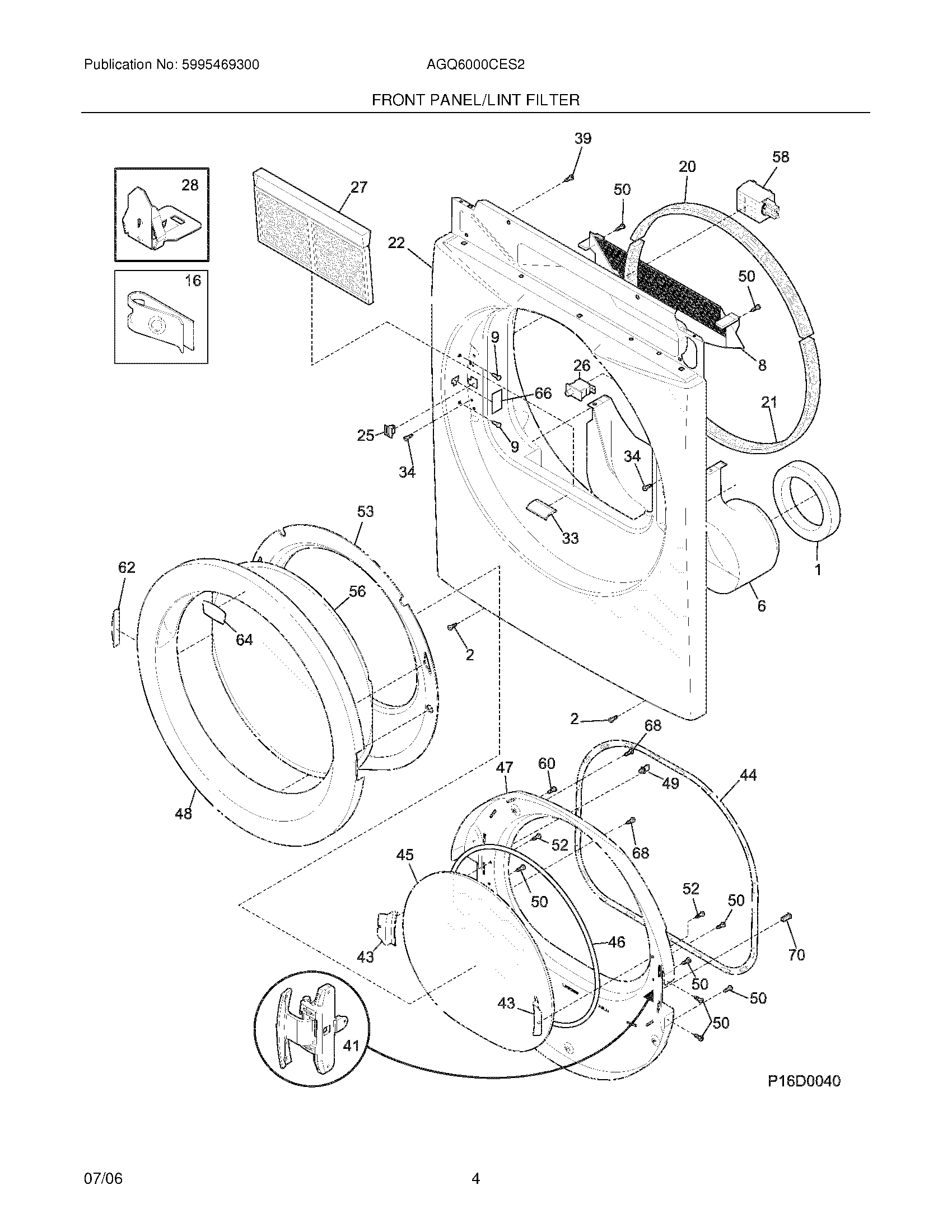 05 - FRONT/PANEL/LINT FILTER