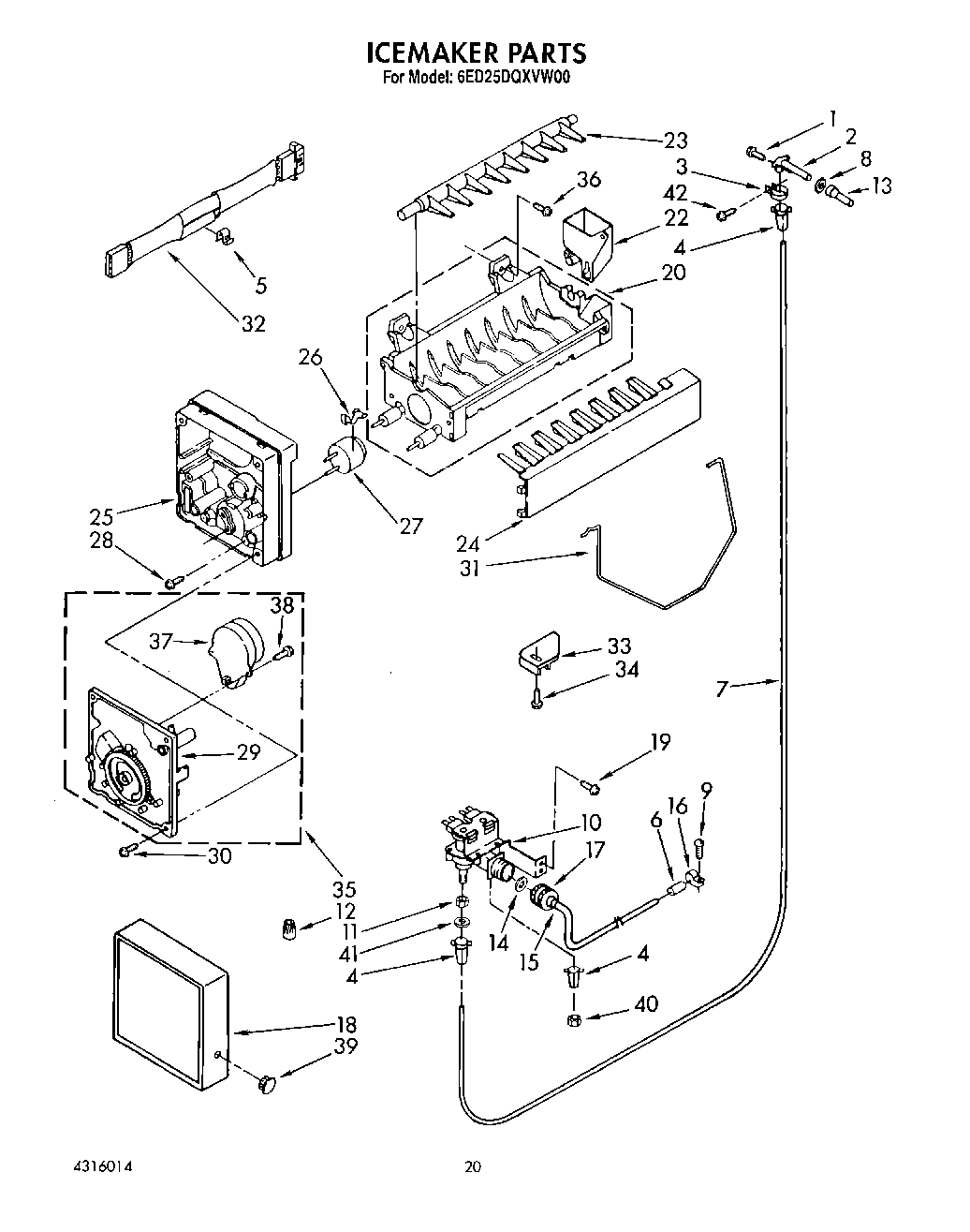 14 - ICEMAKER , LIT/OPTIONAL