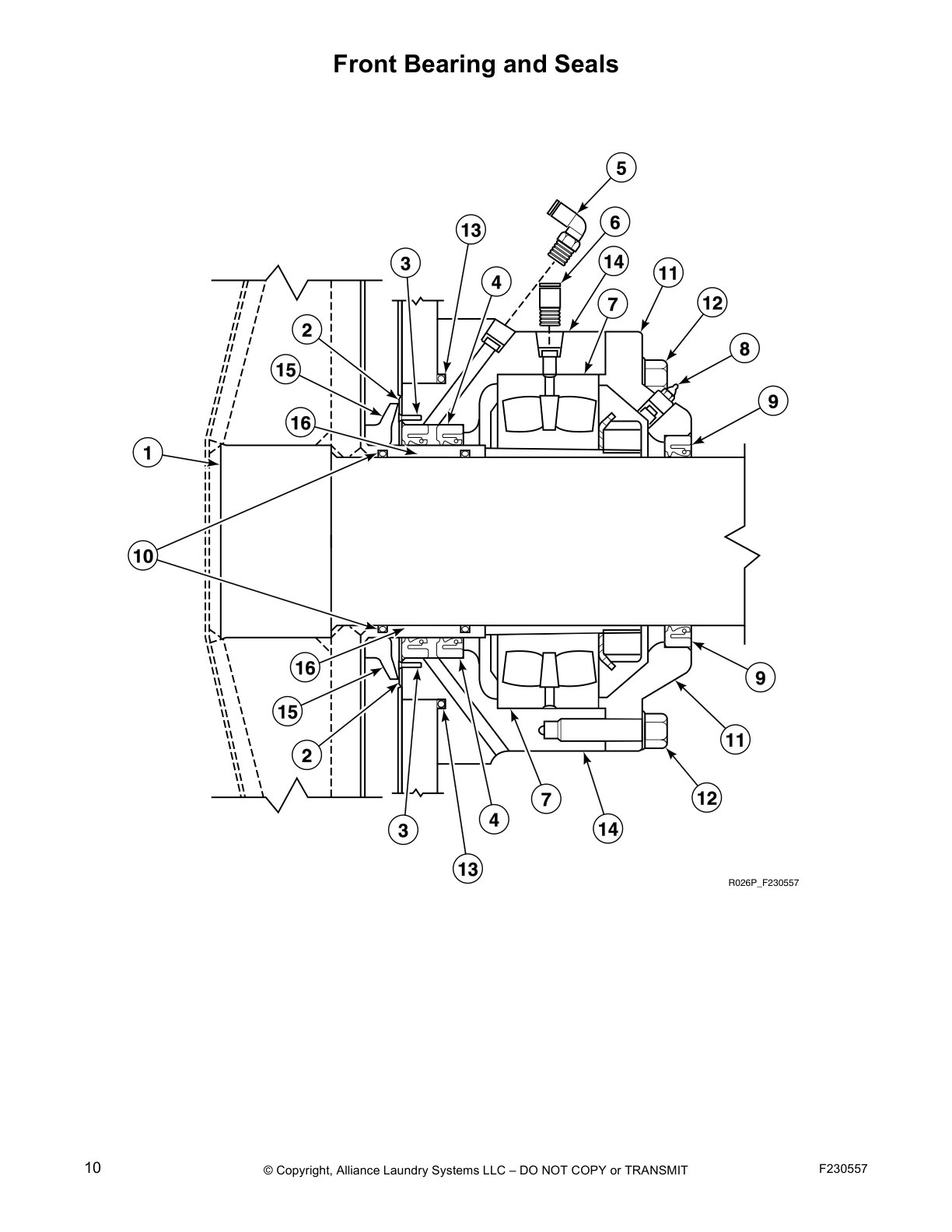 Front Bearing and Seals