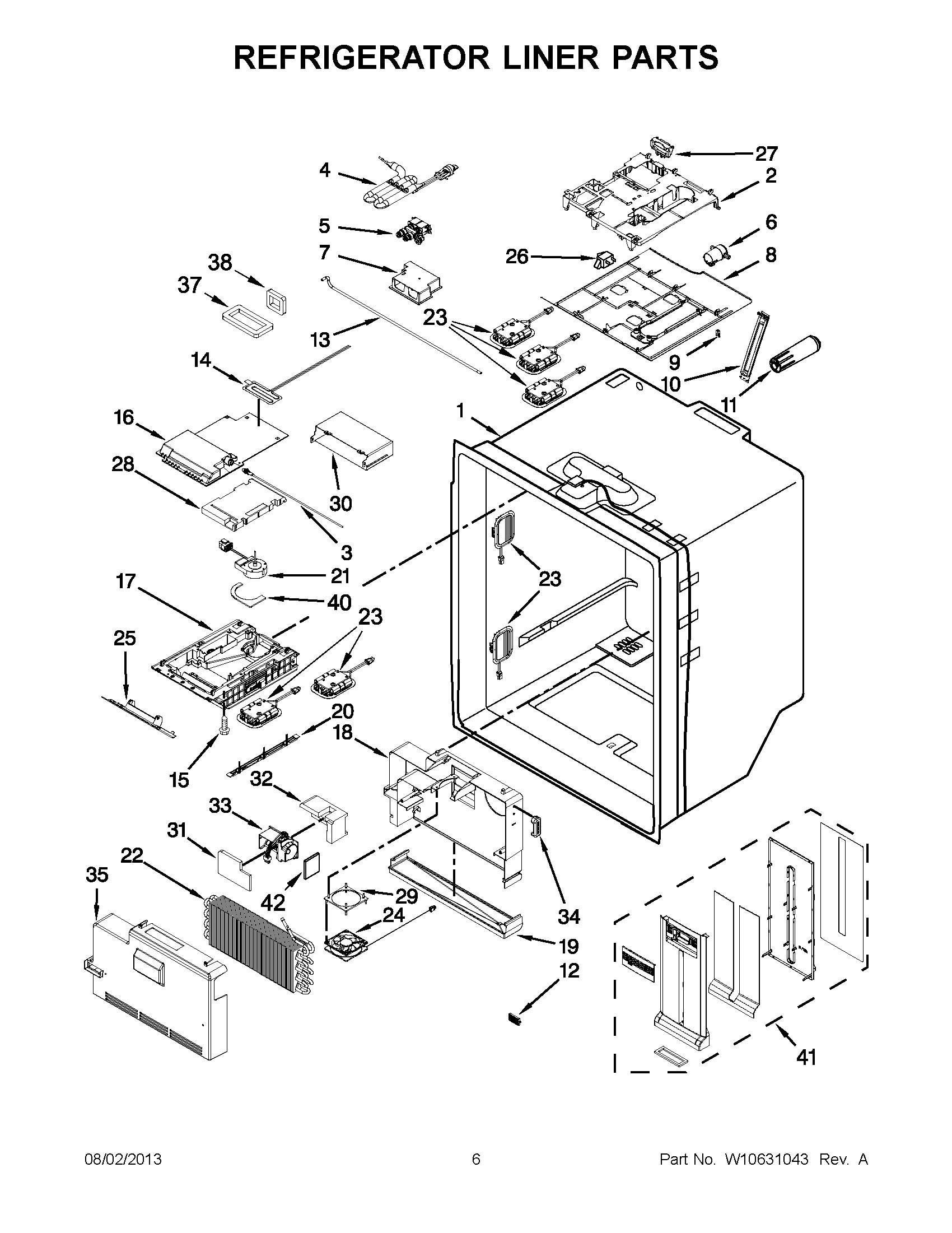 03 - REFRIGERATOR LINER PARTS