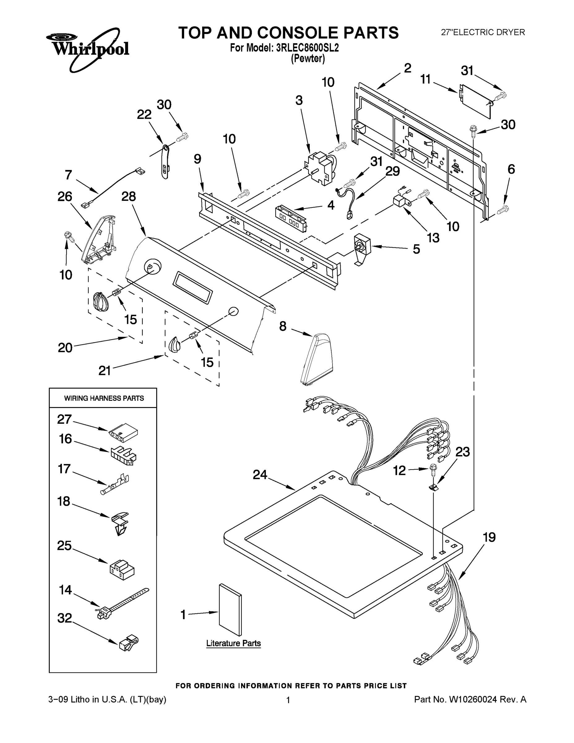 01 - TOP AND CONSOLE PARTS