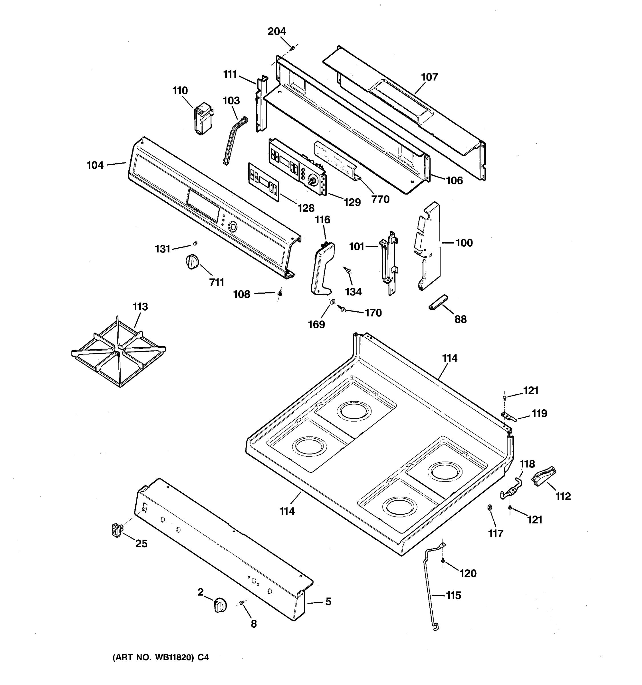 CONTROL PANEL & COOKTOP