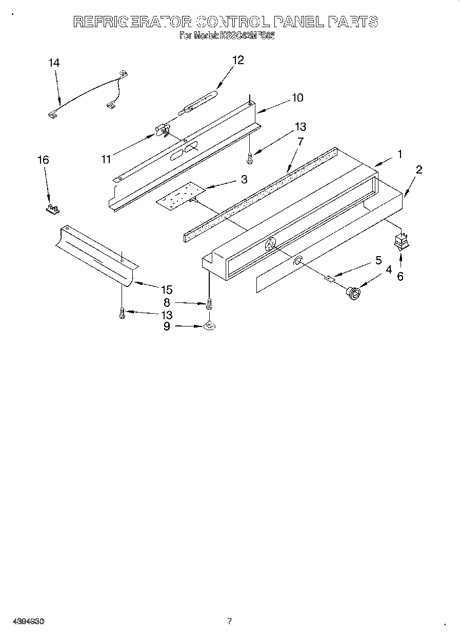 05 - REFRIGERATOR CONTROL PANEL