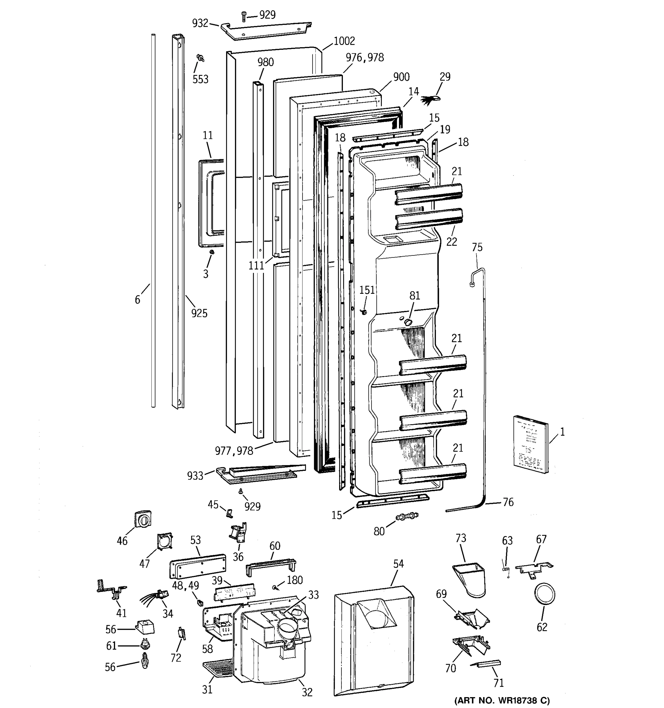 FREEZER DOOR