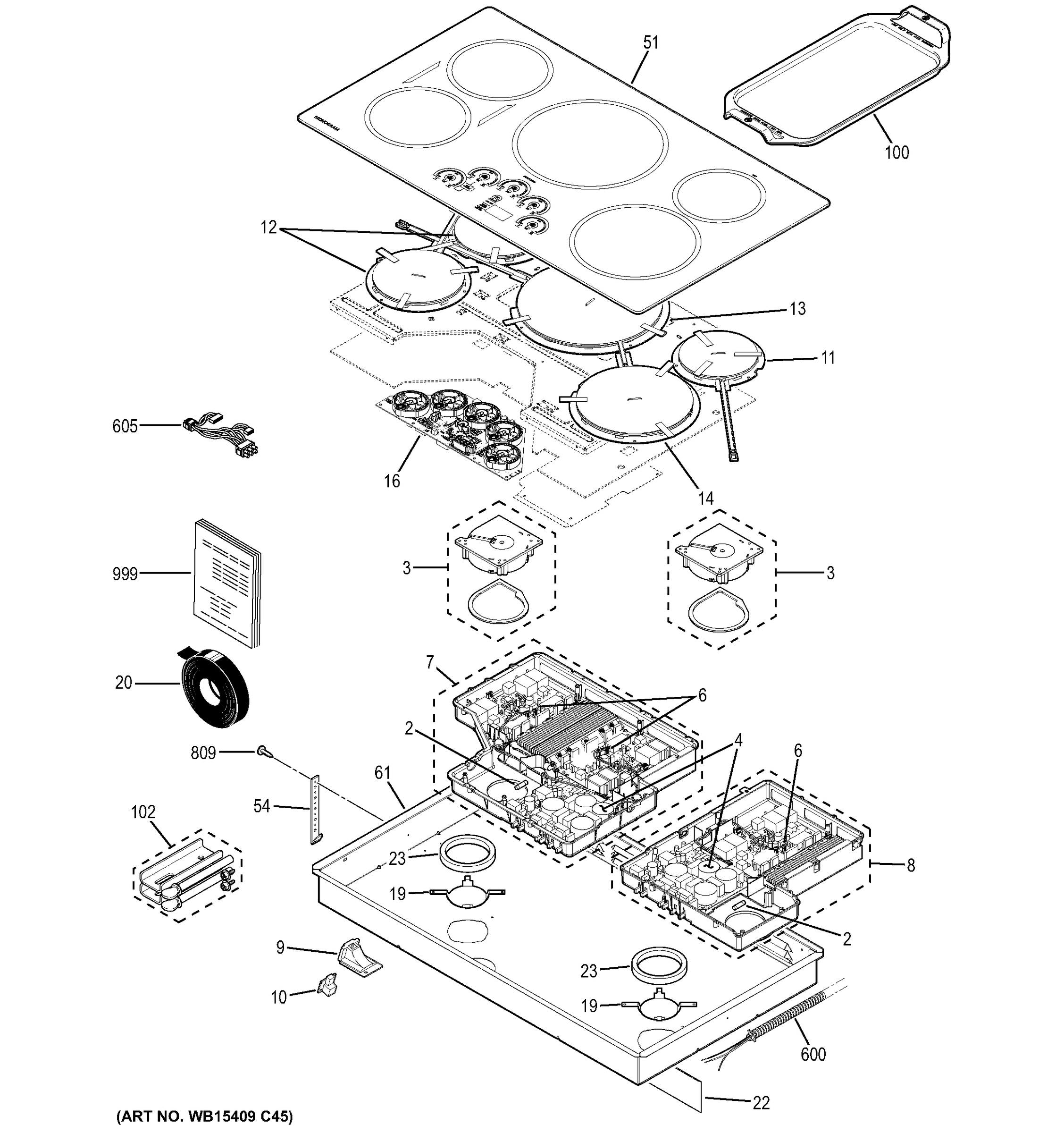CONTROL PANEL & COOKTOP