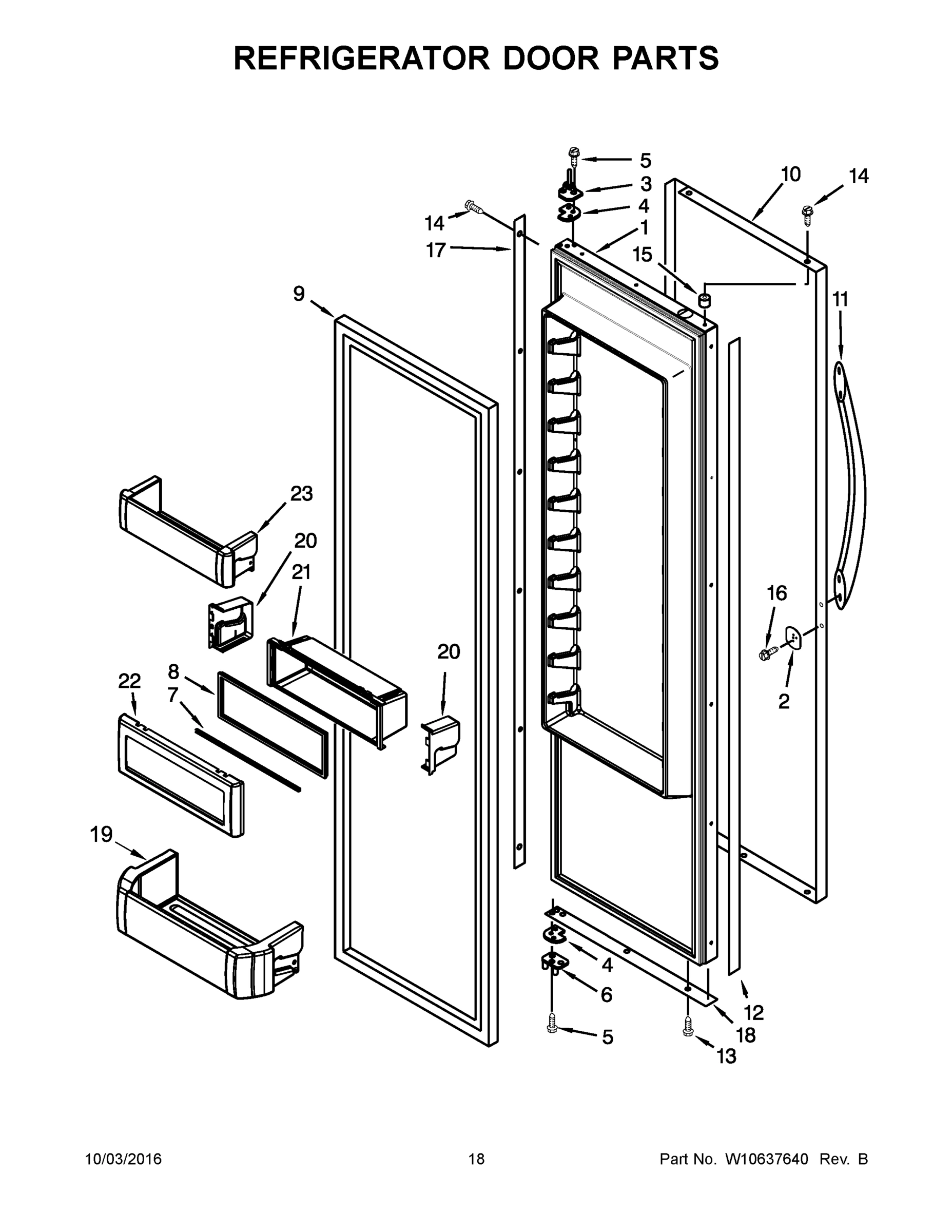 10 - REFRIGERATOR DOOR PARTS