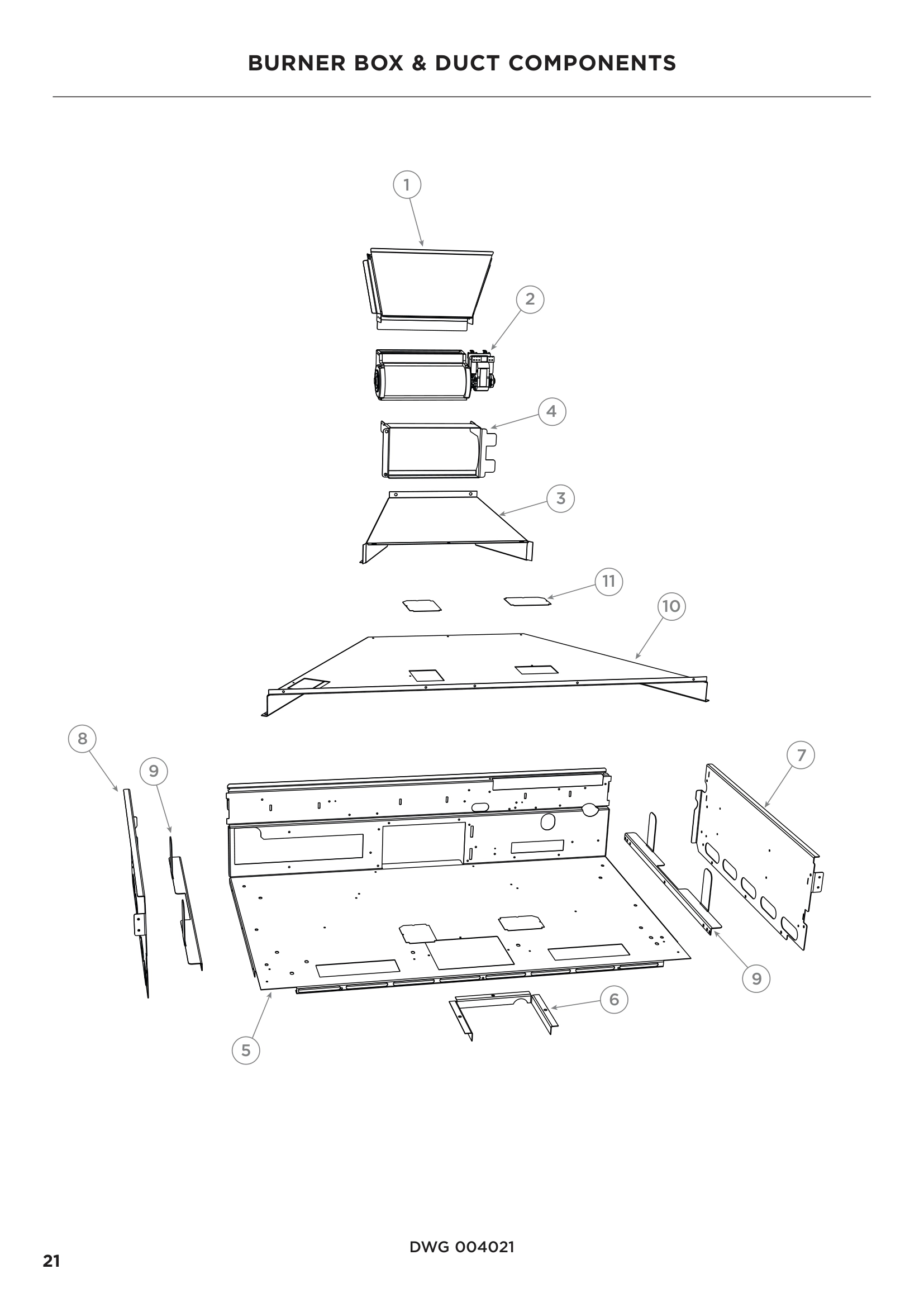 BURNER BOX & DUCT COMPONENTS