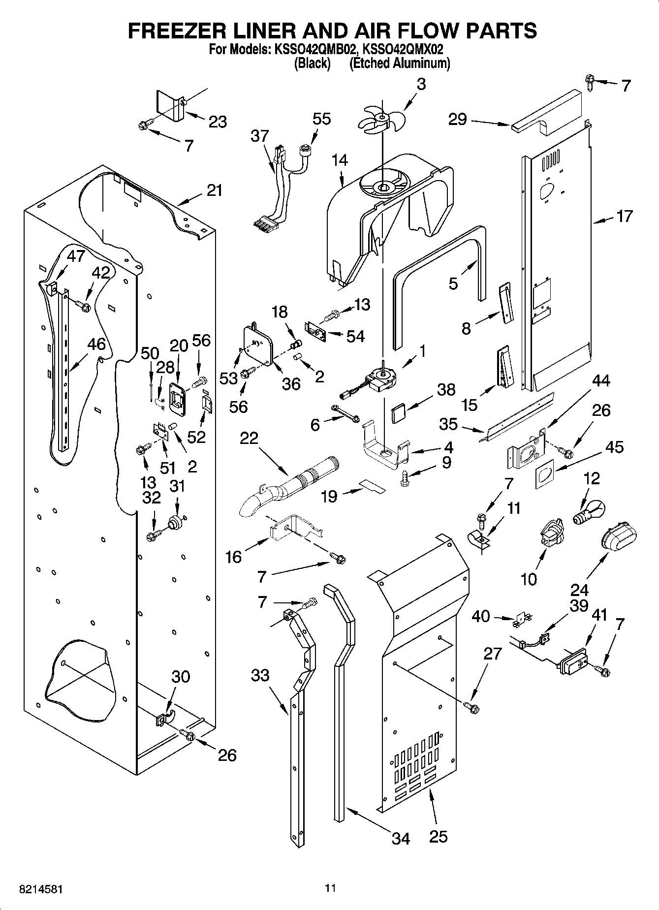 08 - FREEZER LINER AND AIR FLOW PARTS