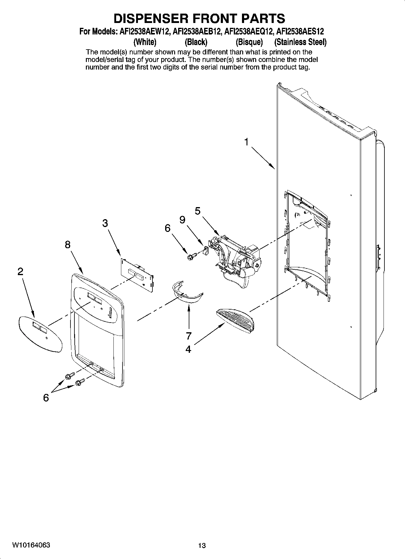 07 - DISPENSER FRONT PARTS