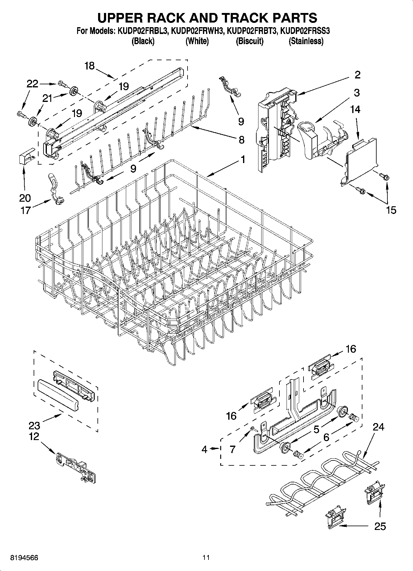 09 - UPPER RACK AND TRACK PARTS