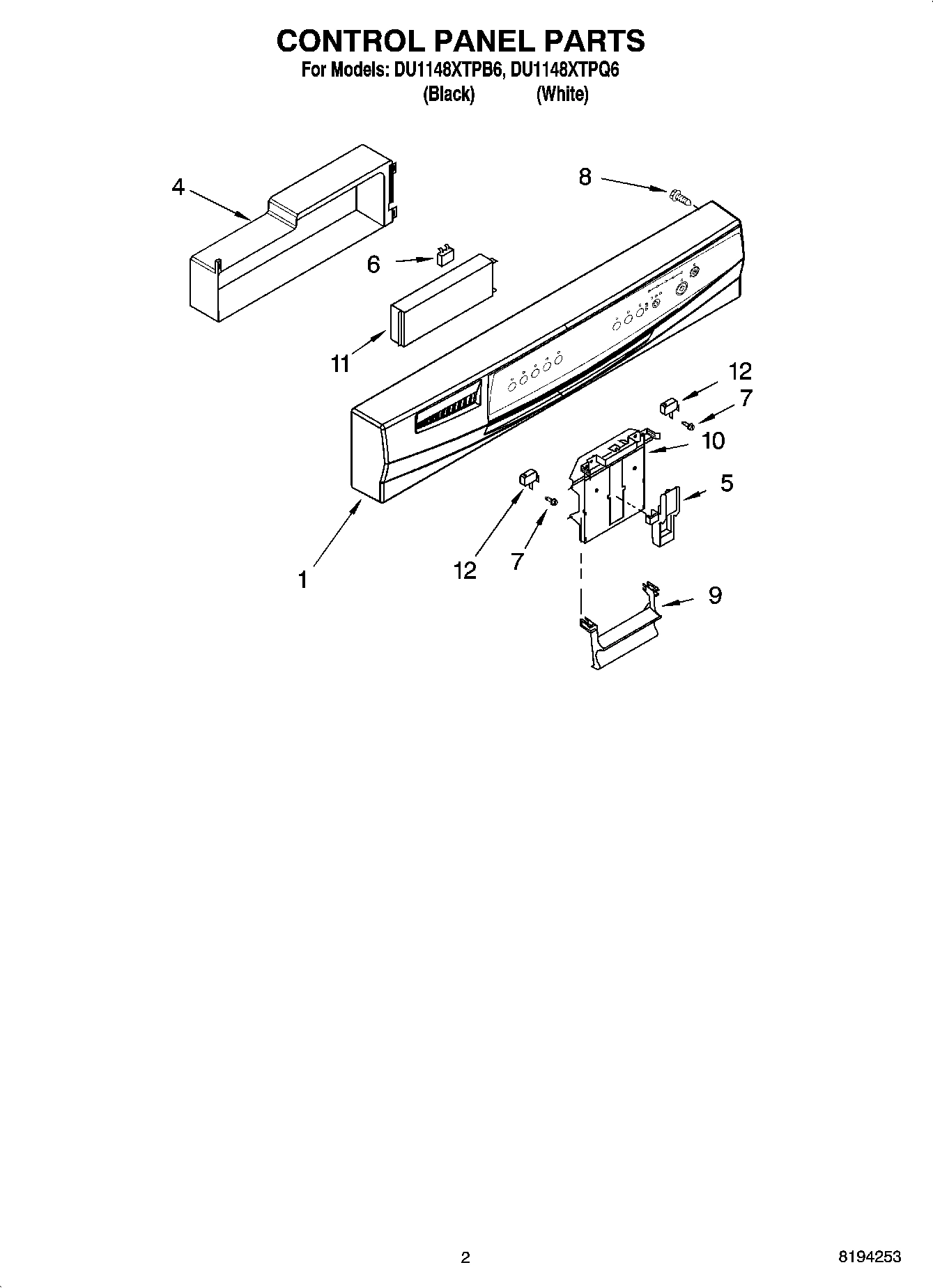 02 - CONTROL PANEL PARTS