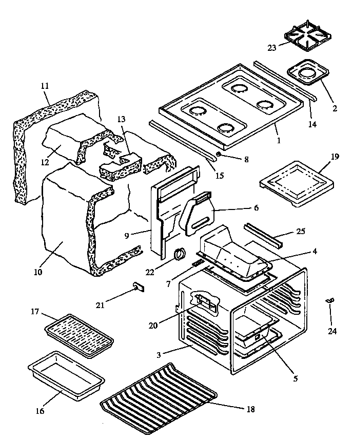 04 - MAIN TOP AND OVEN ASSY