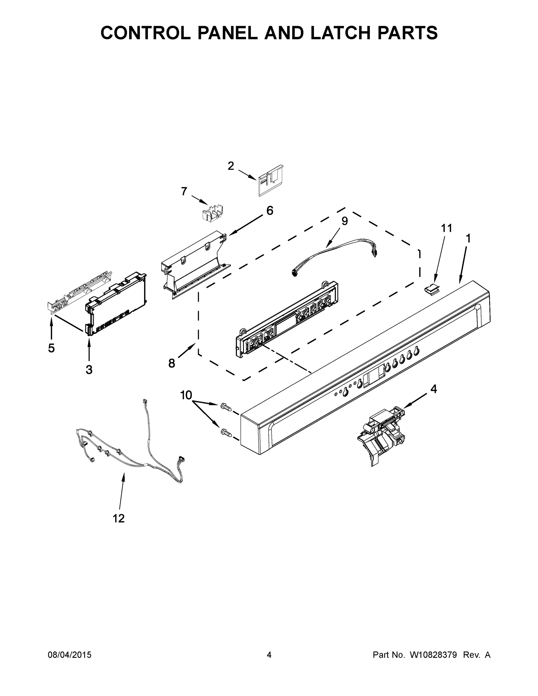 03 - CONTROL PANEL AND LATCH PARTS