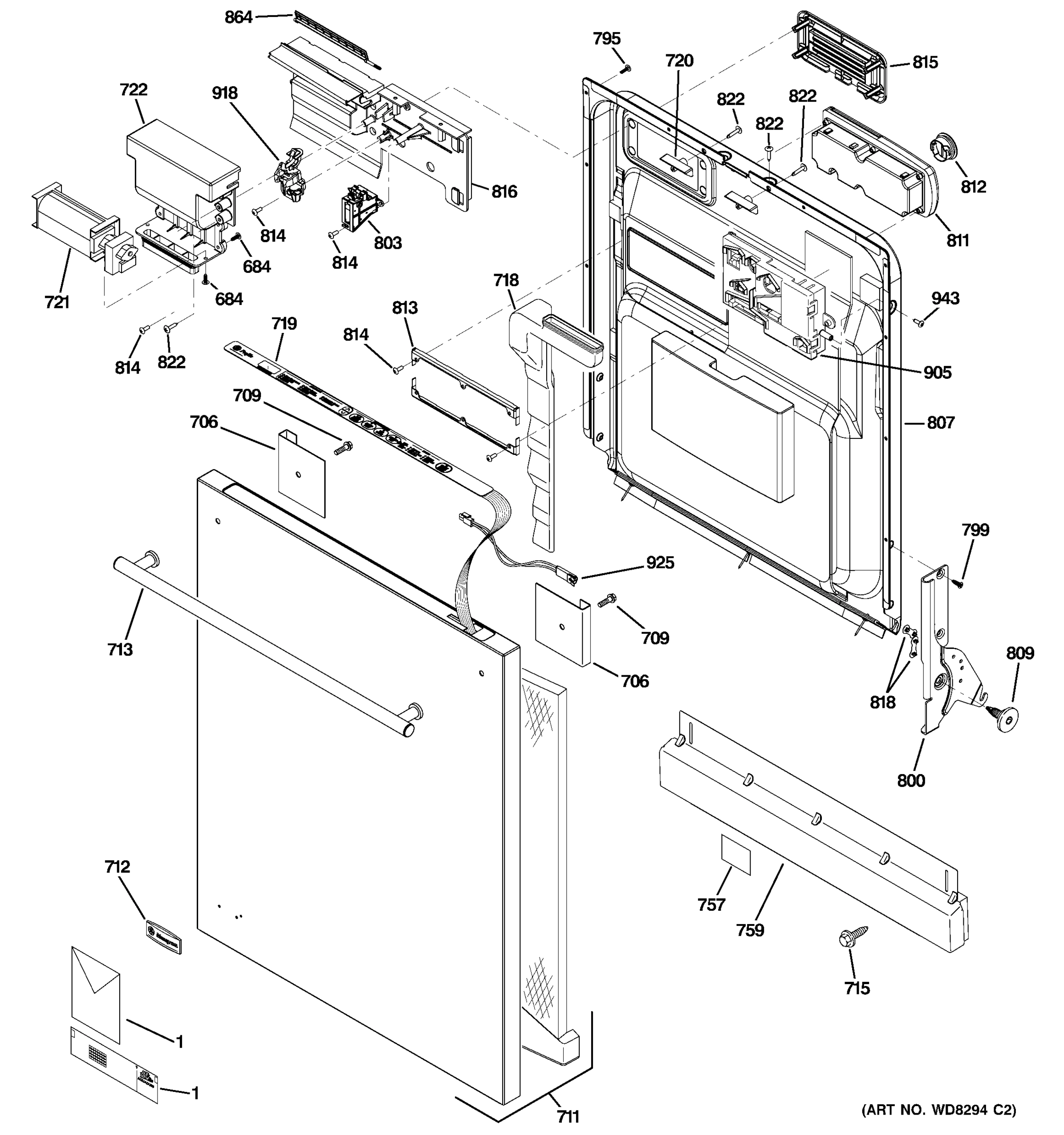 ESCUTCHEON & DOOR ASSEMBLY