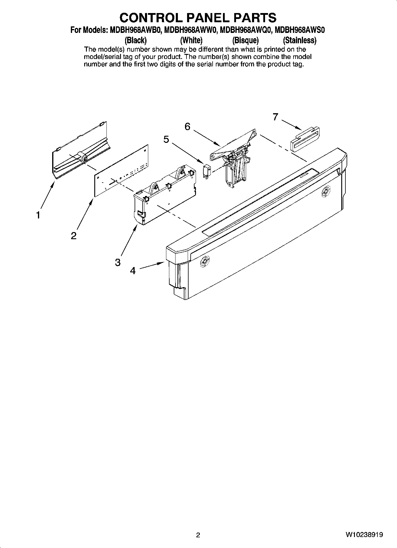 02 - CONTROL PANEL PARTS