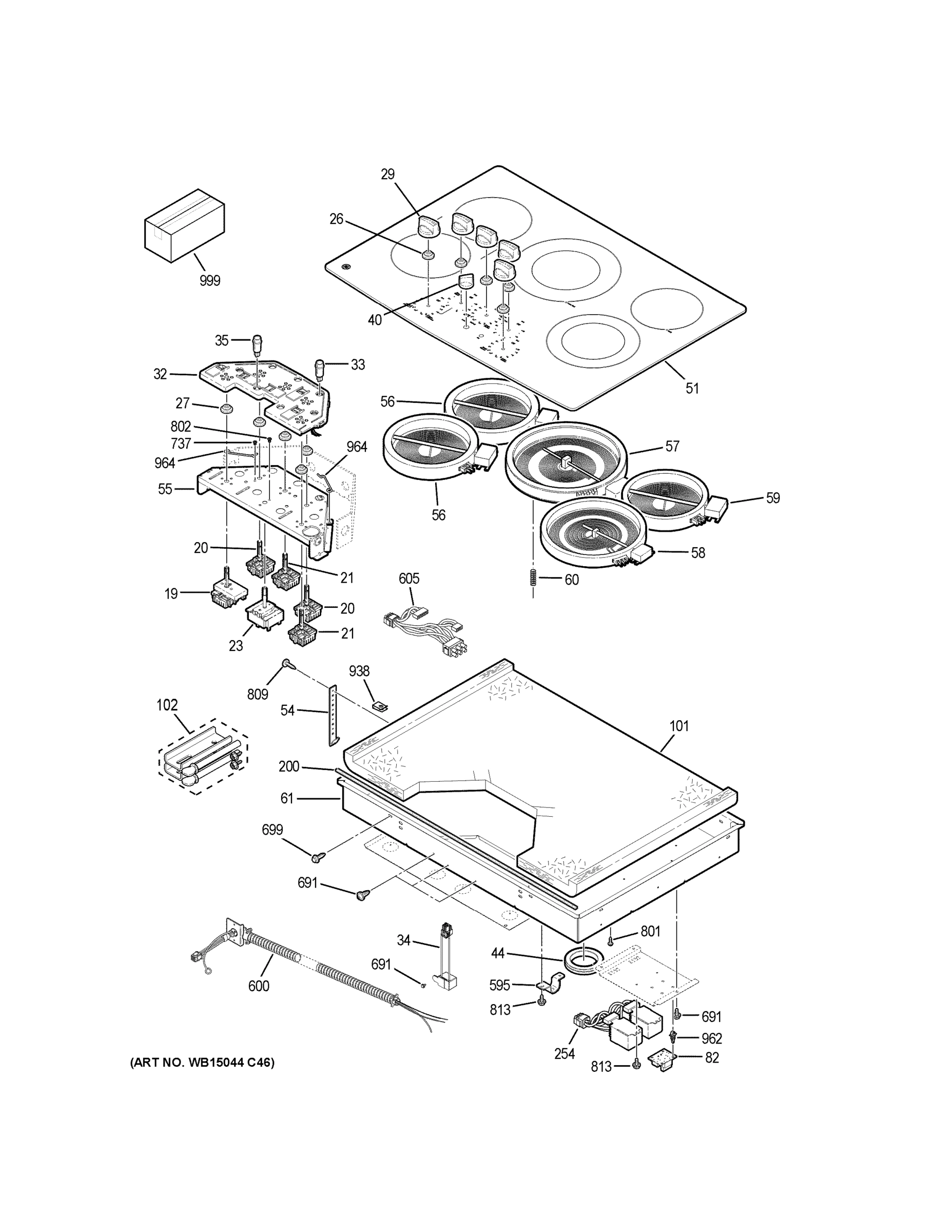 CONTROL PANEL & COOKTOP