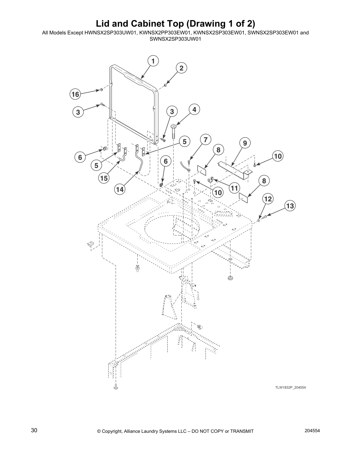 Lid and Cabinet Top (Drawing 1 of 2)